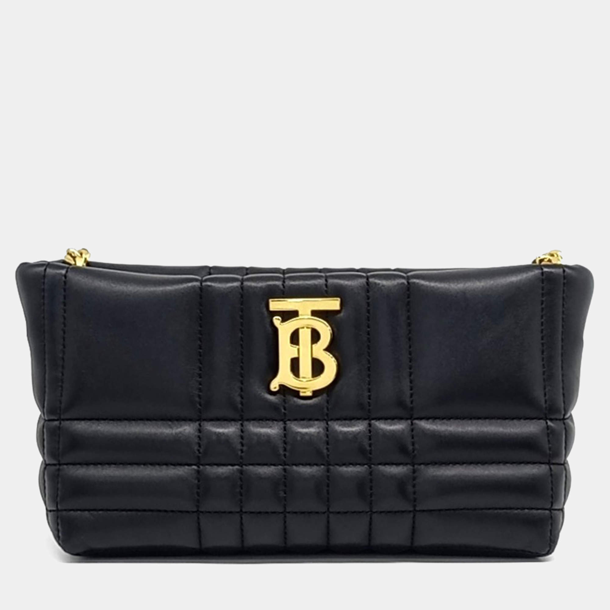 Burberry Black Leather Lola Chain Shoulder Bag