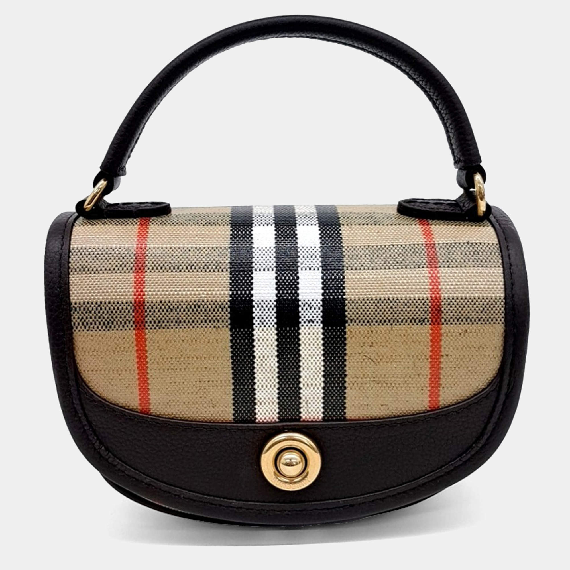 Burberry Multicolour Canvas and Leather Crossbody Bag