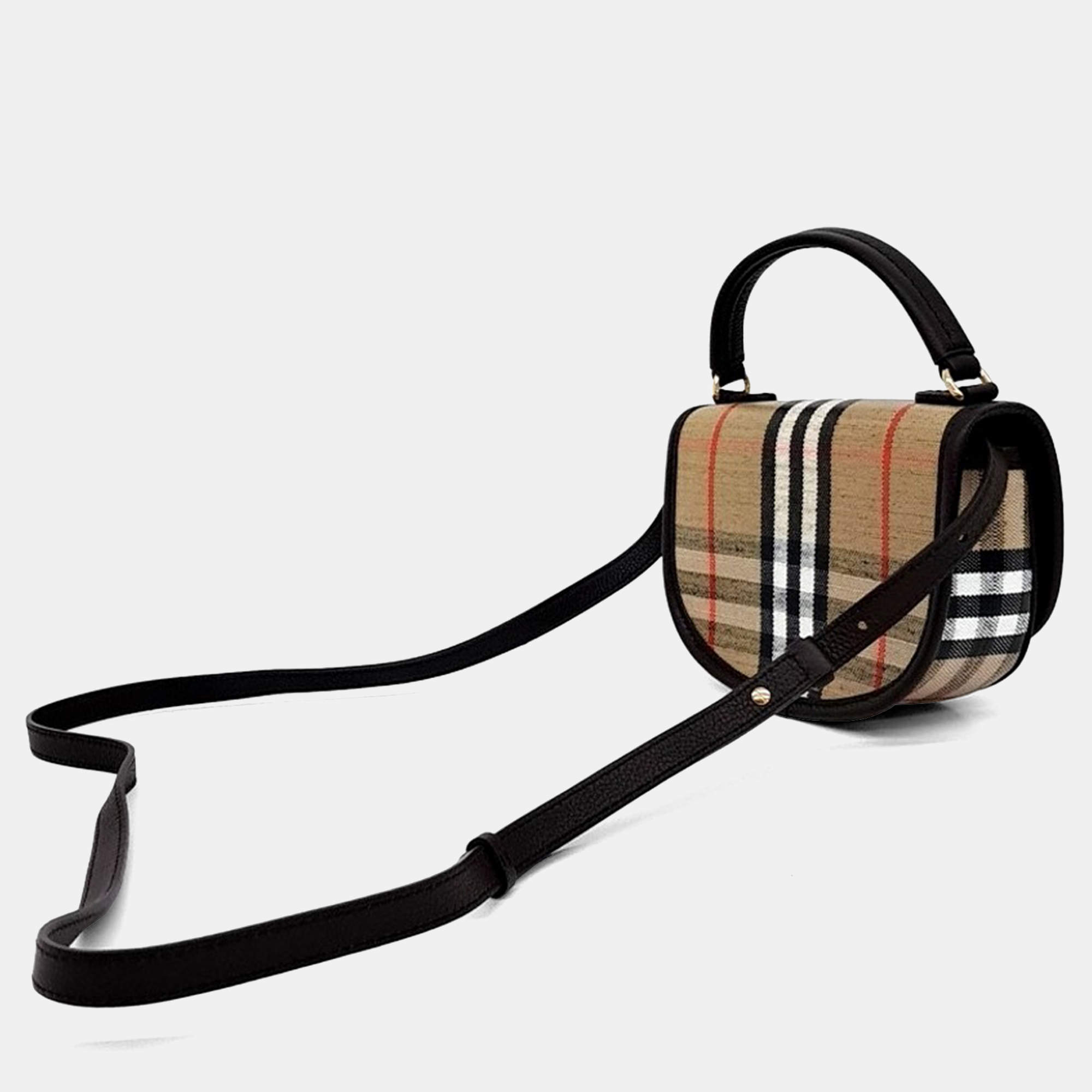 【関税込み】Burberry Crossbody bags Burberry Multicolour Canvas and Leather Crossbody Bag