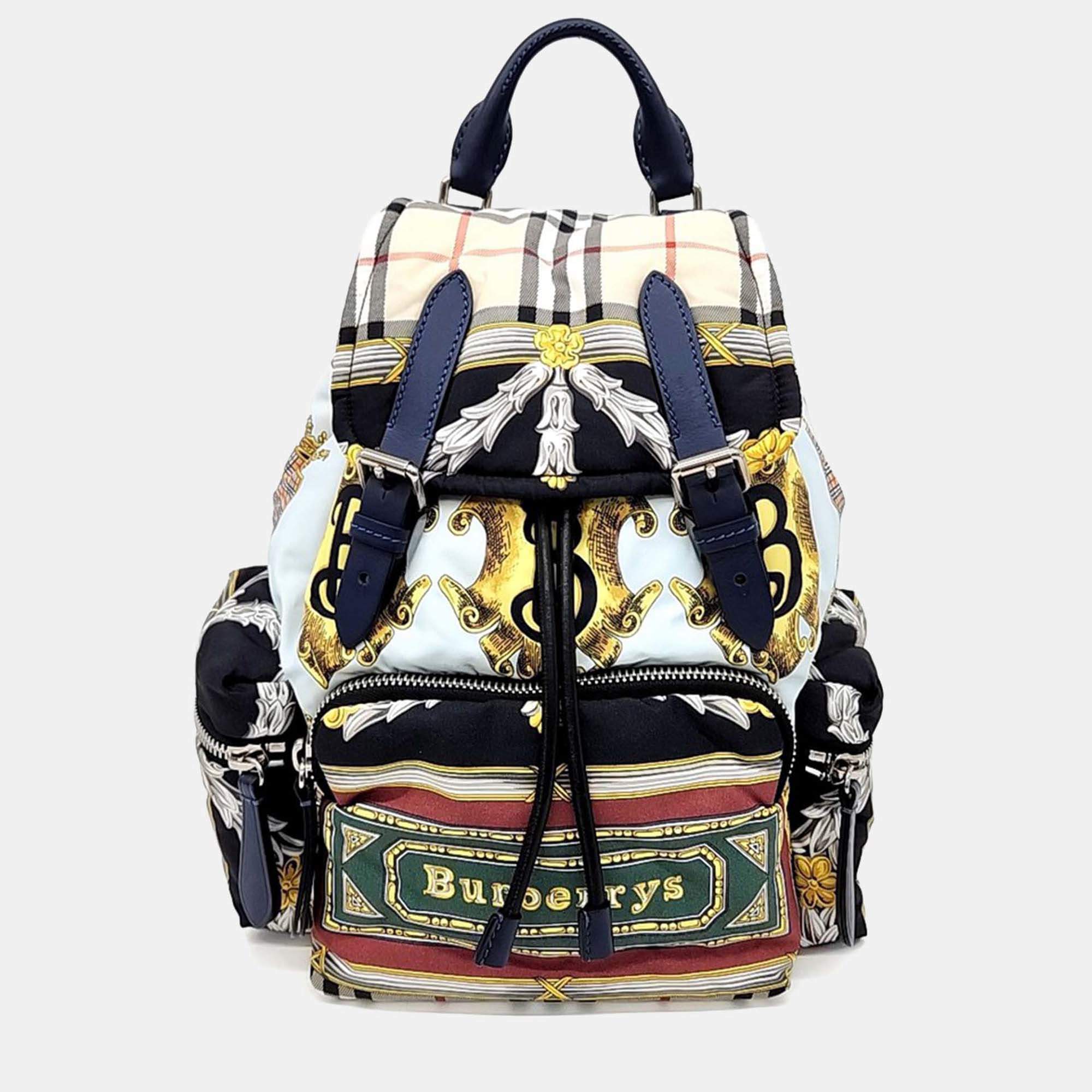 Pre Owned Burberry Multicolor Fabric Rucksack Backpack