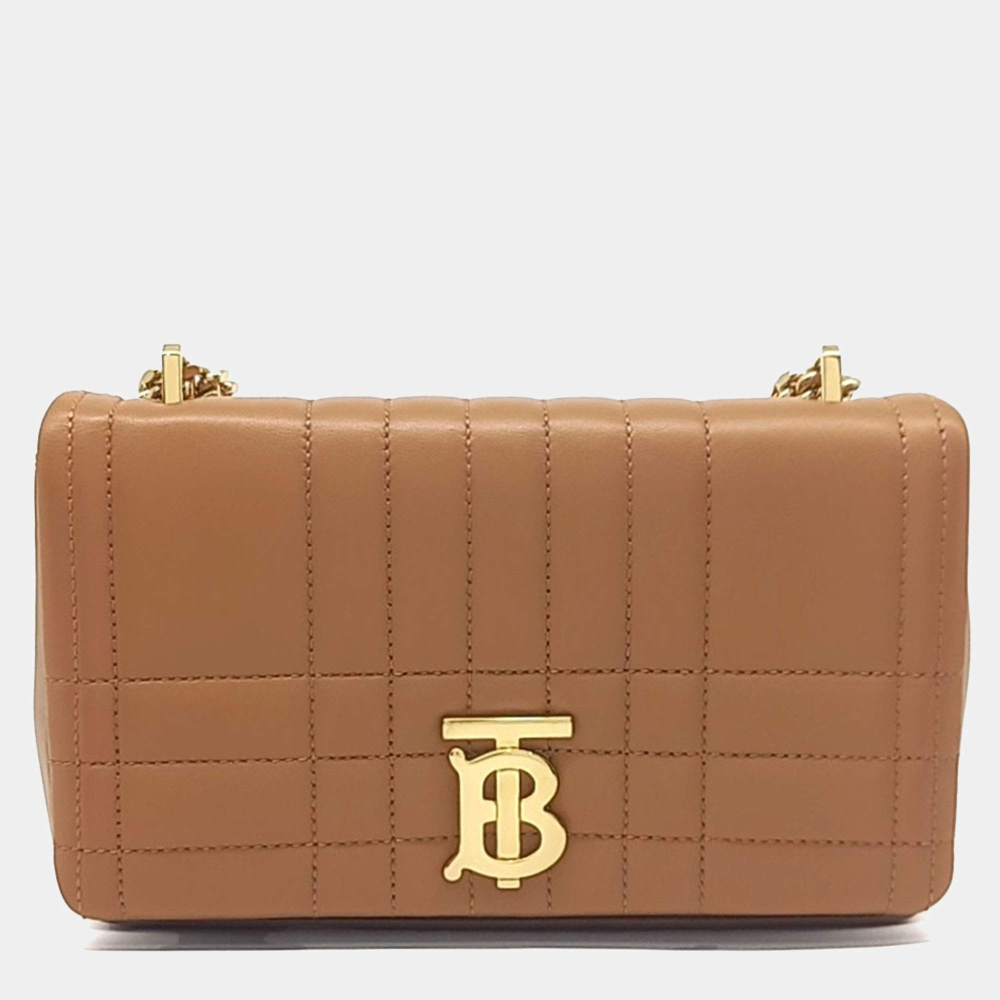 مملوكة مسبقًا Burberry Brown Leather Lola Bag Small