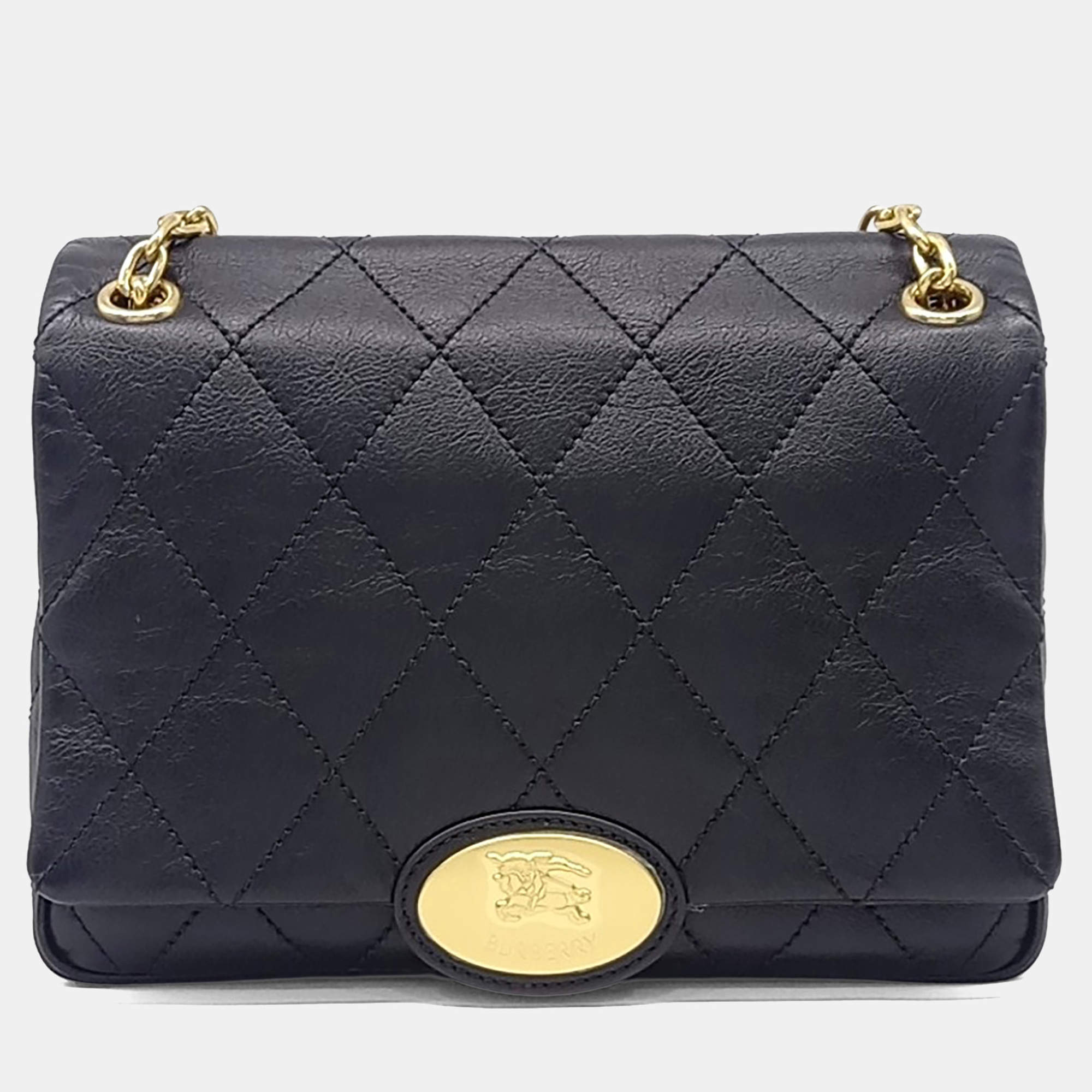 Pre Owned حقيبة كتف بربري بسلسلة