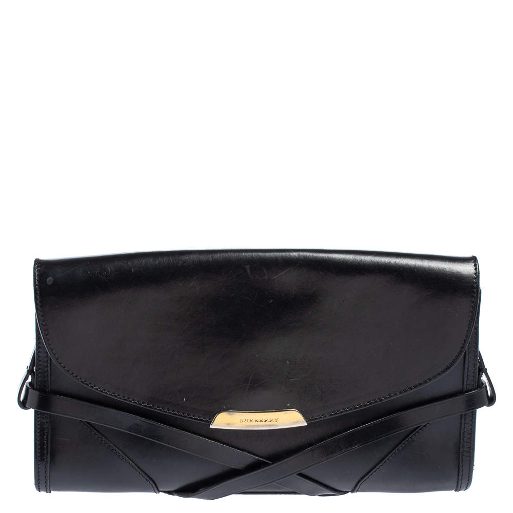 Burberry Black Leather Katherine Crossbody Bag