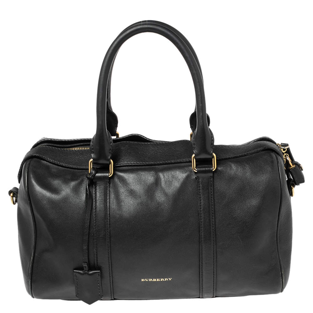 Burberry Black Leather Alchester Bowler Bag Burberry | The Luxury Closet
