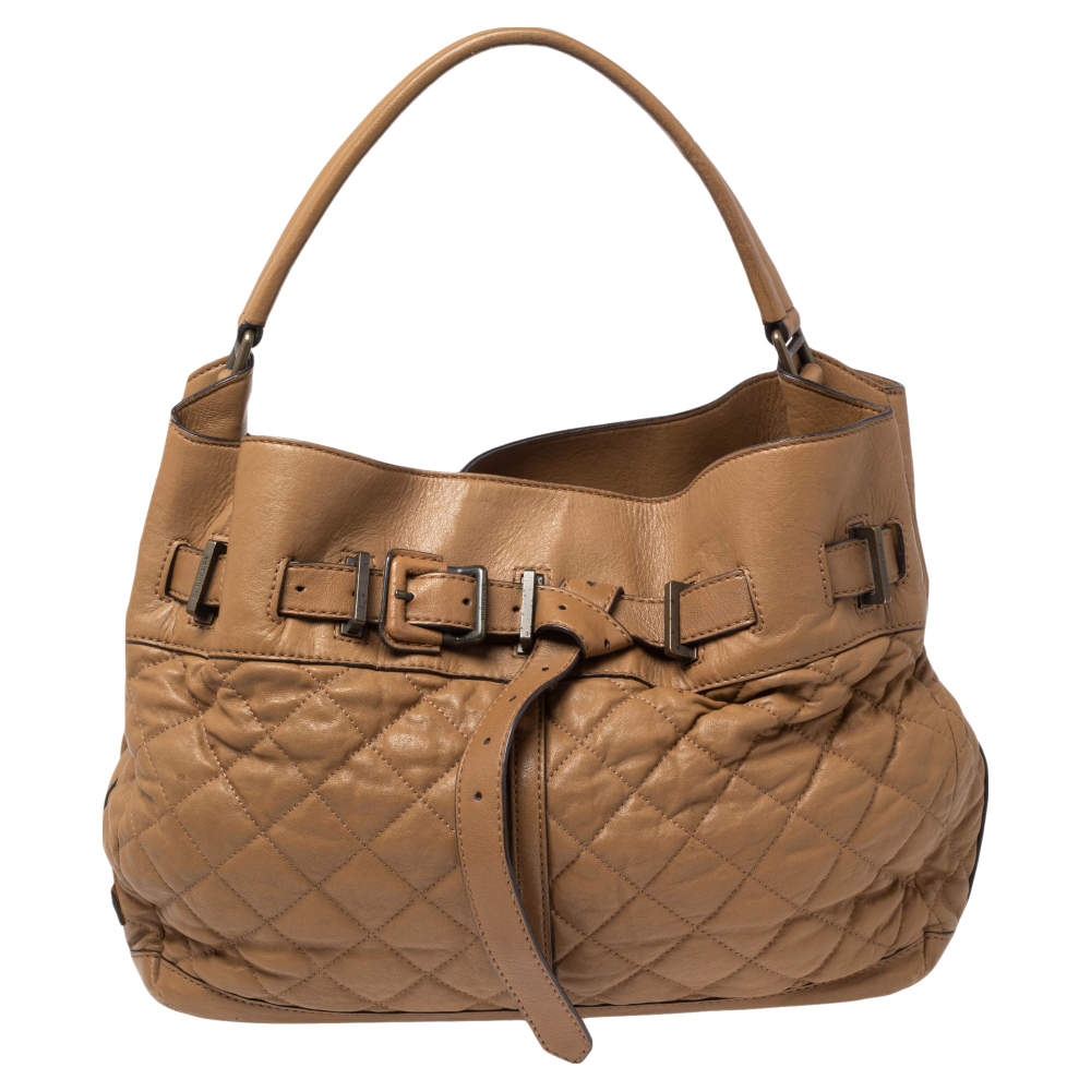 Burberry Brown Quilted Leather Easton Hobo Burberry | TLC