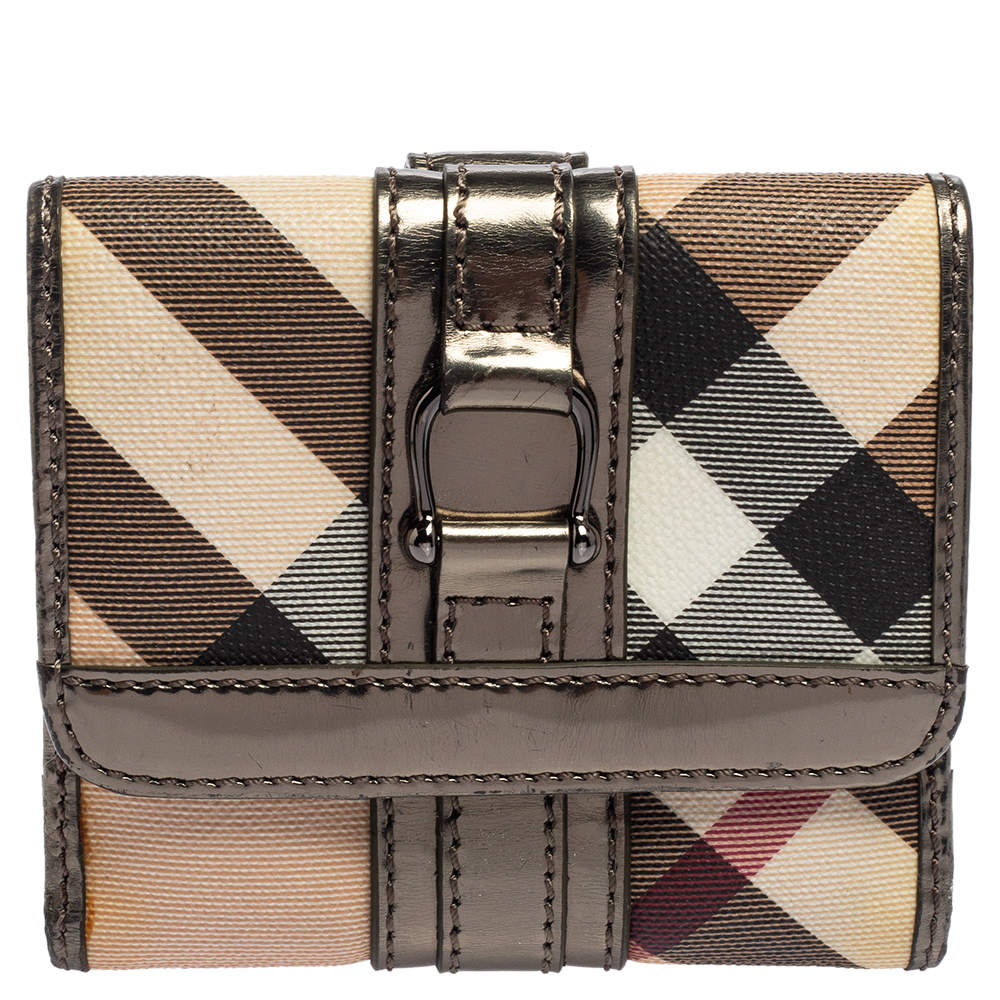 Burberry Nova Check PVC and Leather Compact Wallet Burberry | TLC