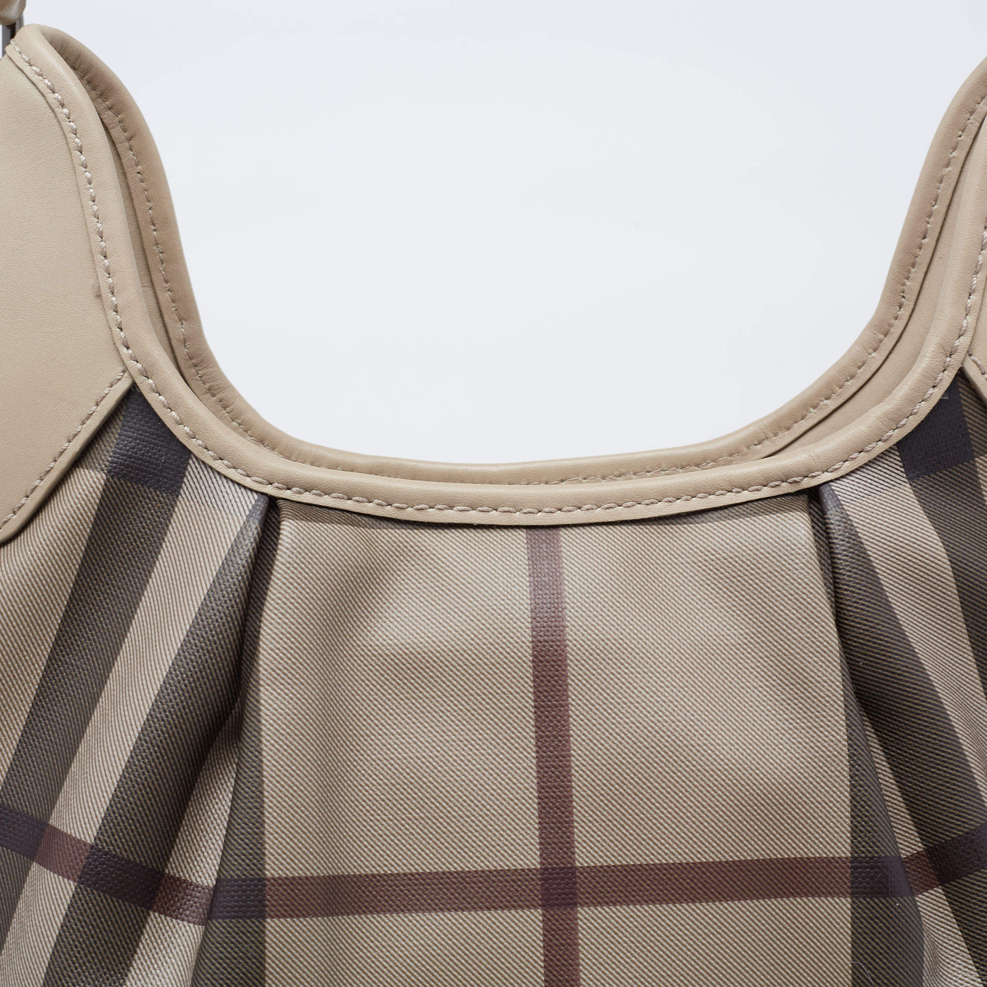 Burberry Brown Haymarket Check Brooklyn Hobo Bag – The Closet