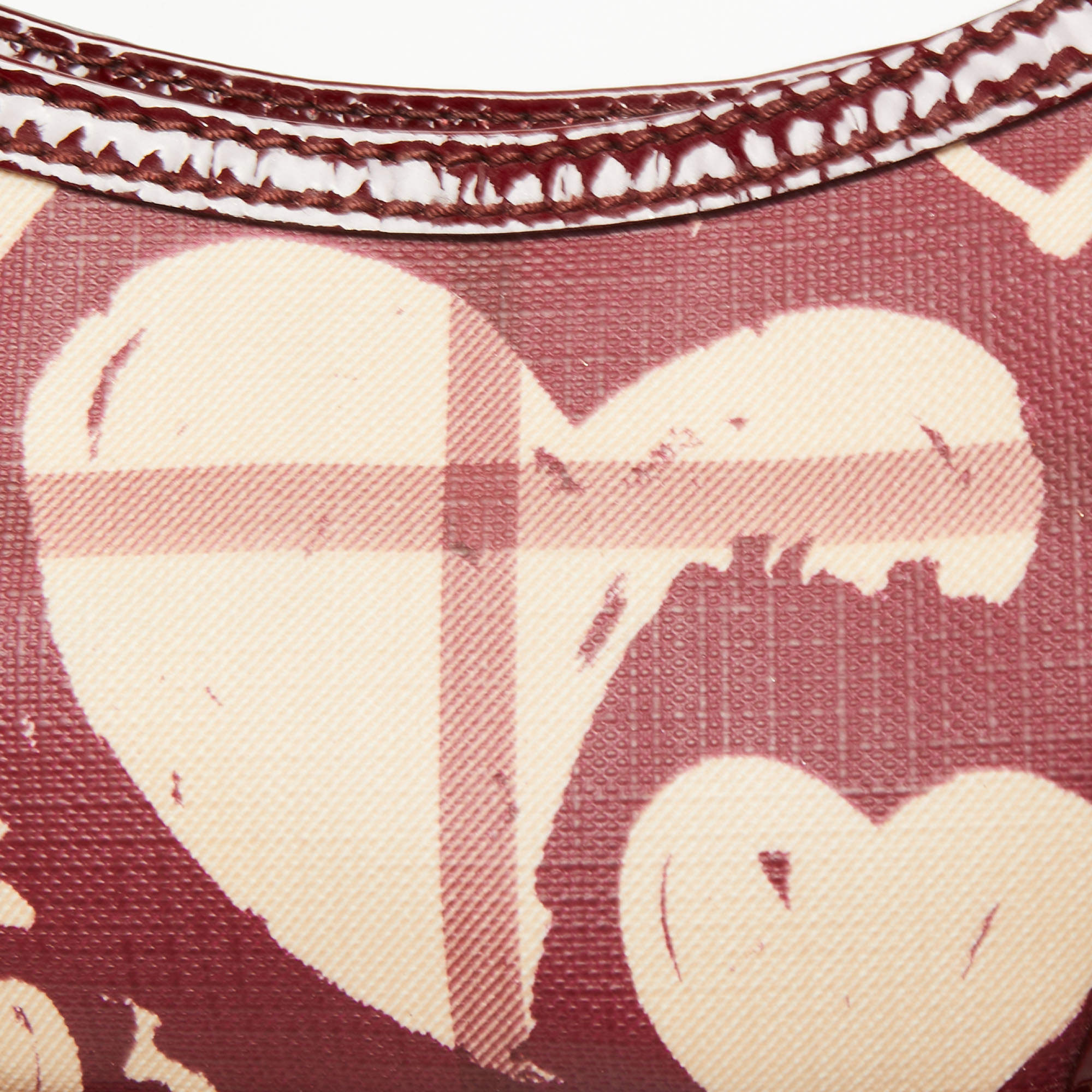 Burberry Burgundy Nova Check Heart Print PVC and Patent Leather Pochette  Bag Burberry | The Luxury Closet