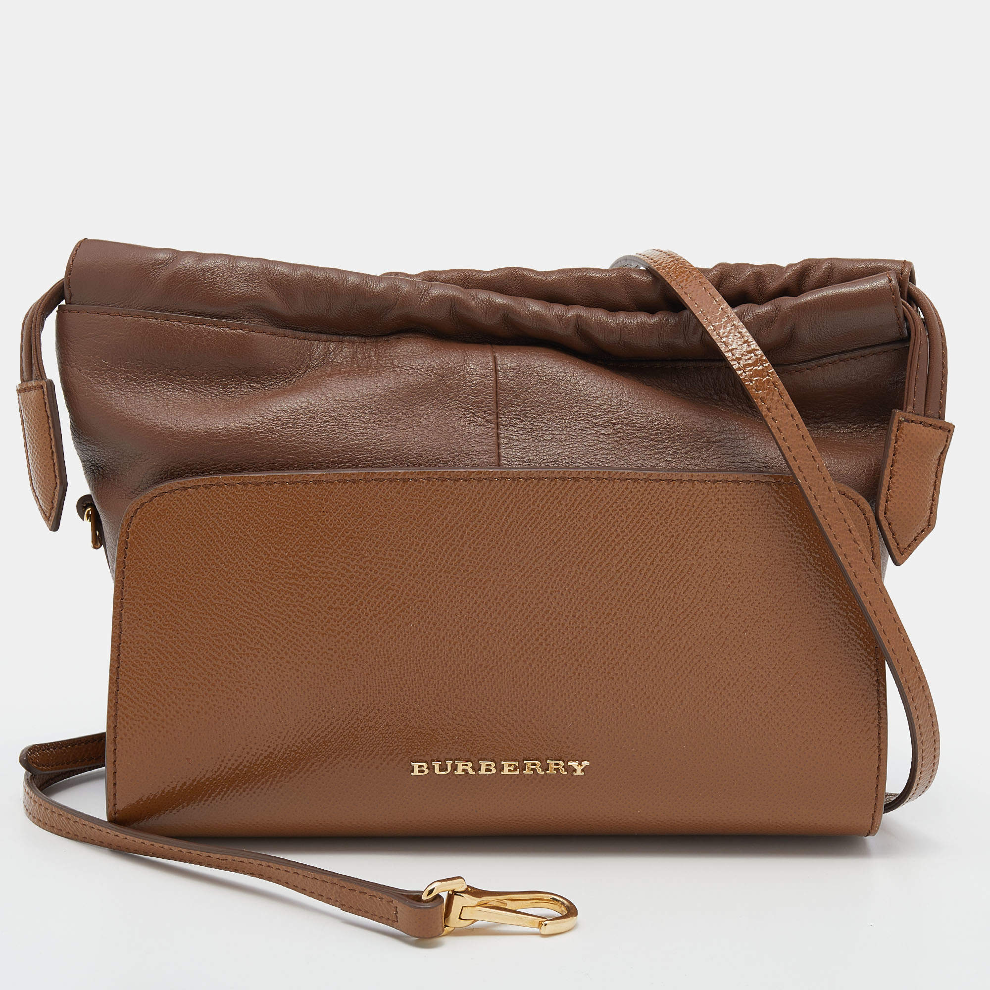 Burberry Taupe Tan popular Brown Suede Prorsum Studded Phoebe Purse Clutch Bag Wristlet