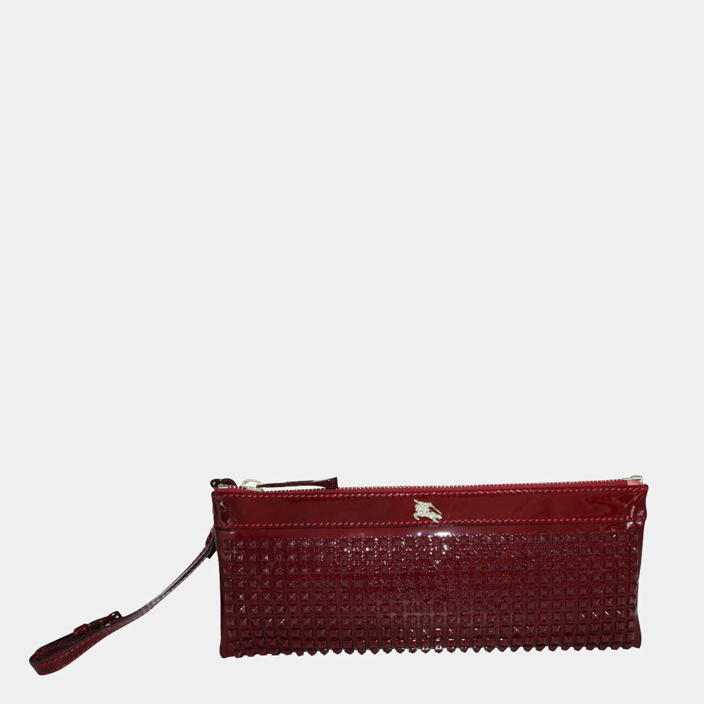 burberry burgundy purse