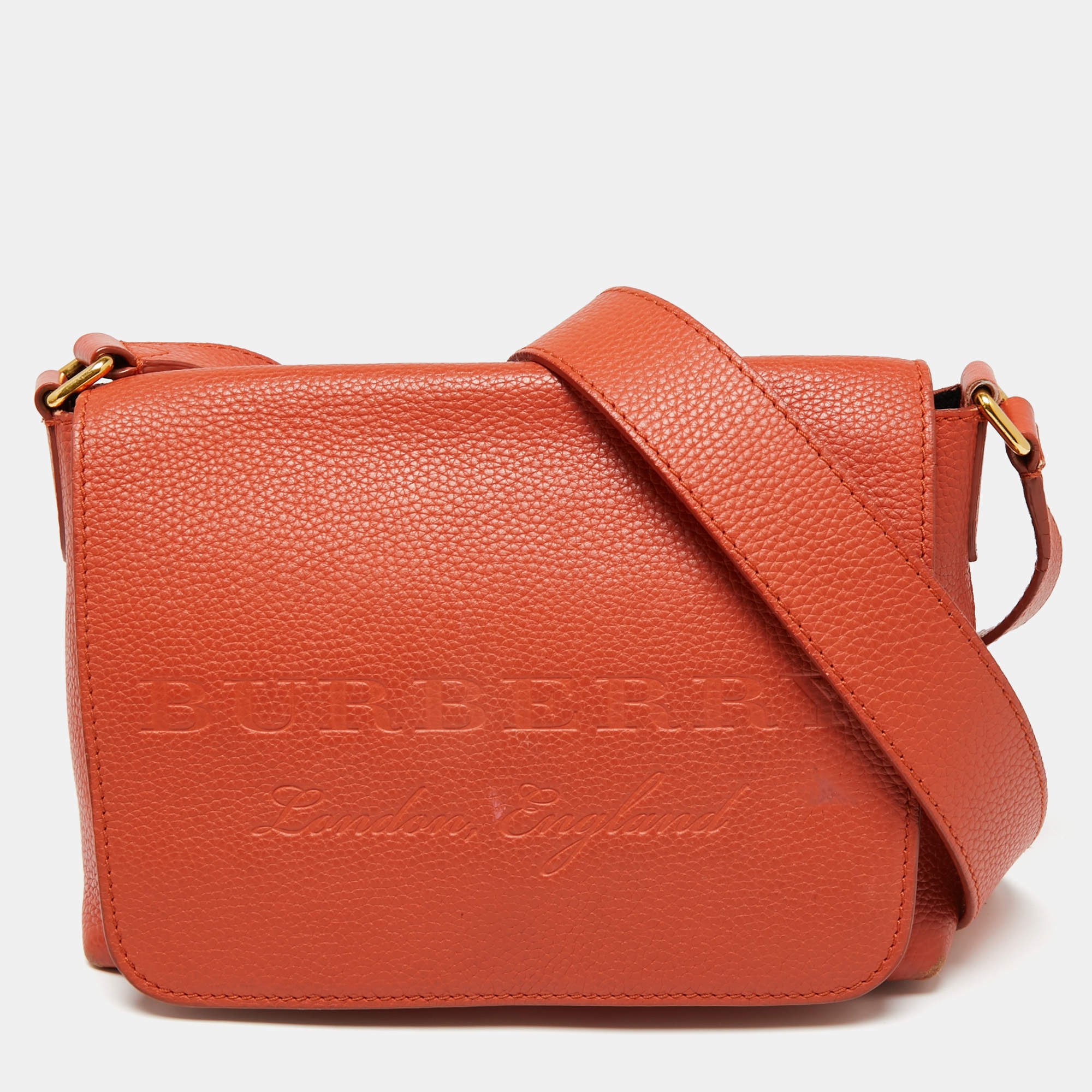 Burberry Mini Chain Tb Crossbody Bag in Orange