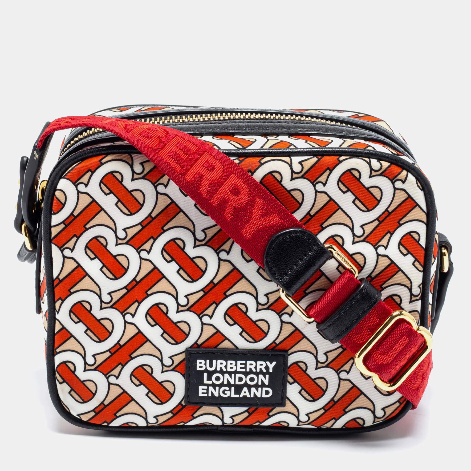 Burberry Multicolor TB-Print Nylon and Leather Camera Bag Burberry | TLC