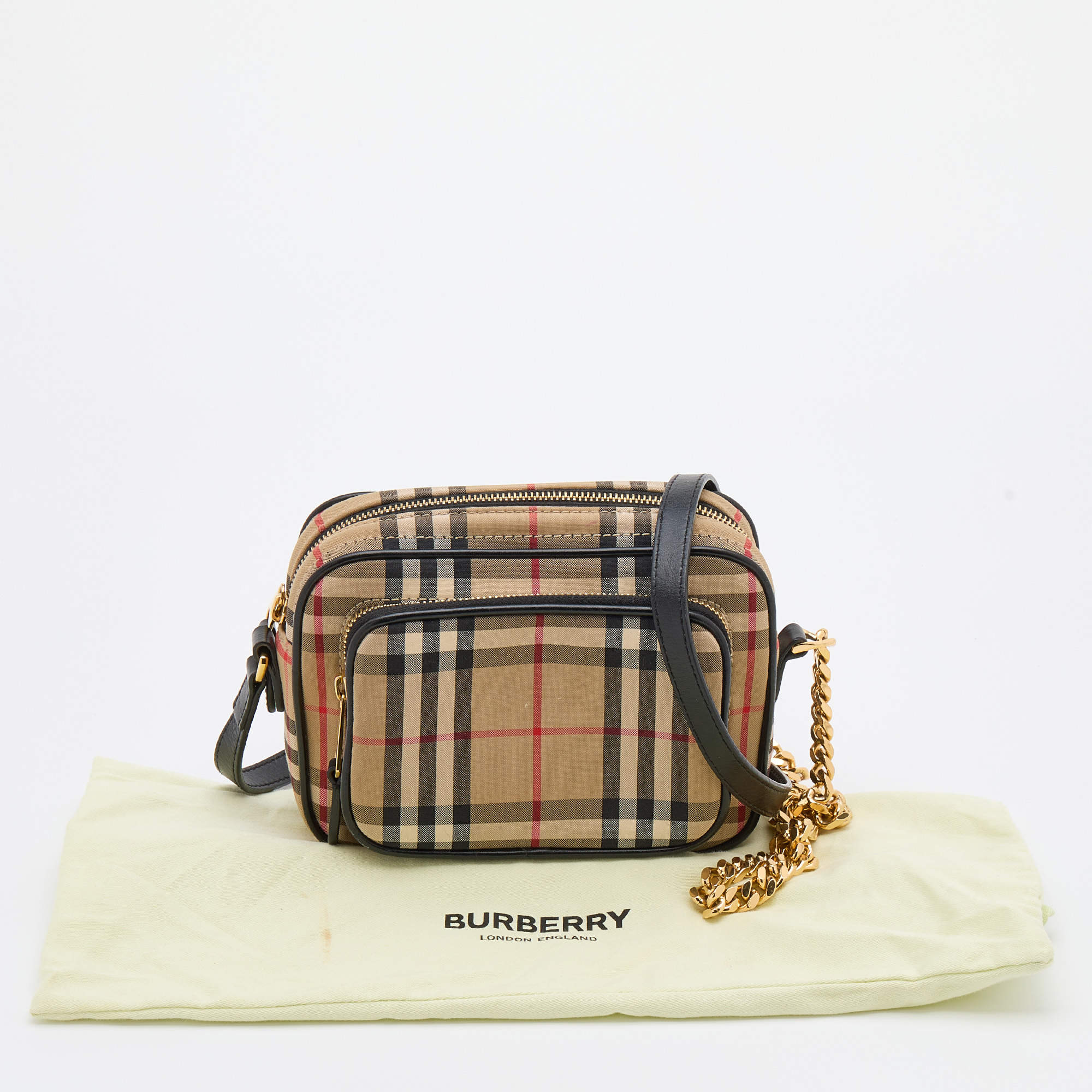 Cloth handbag Burberry Beige in Cloth - 21905588