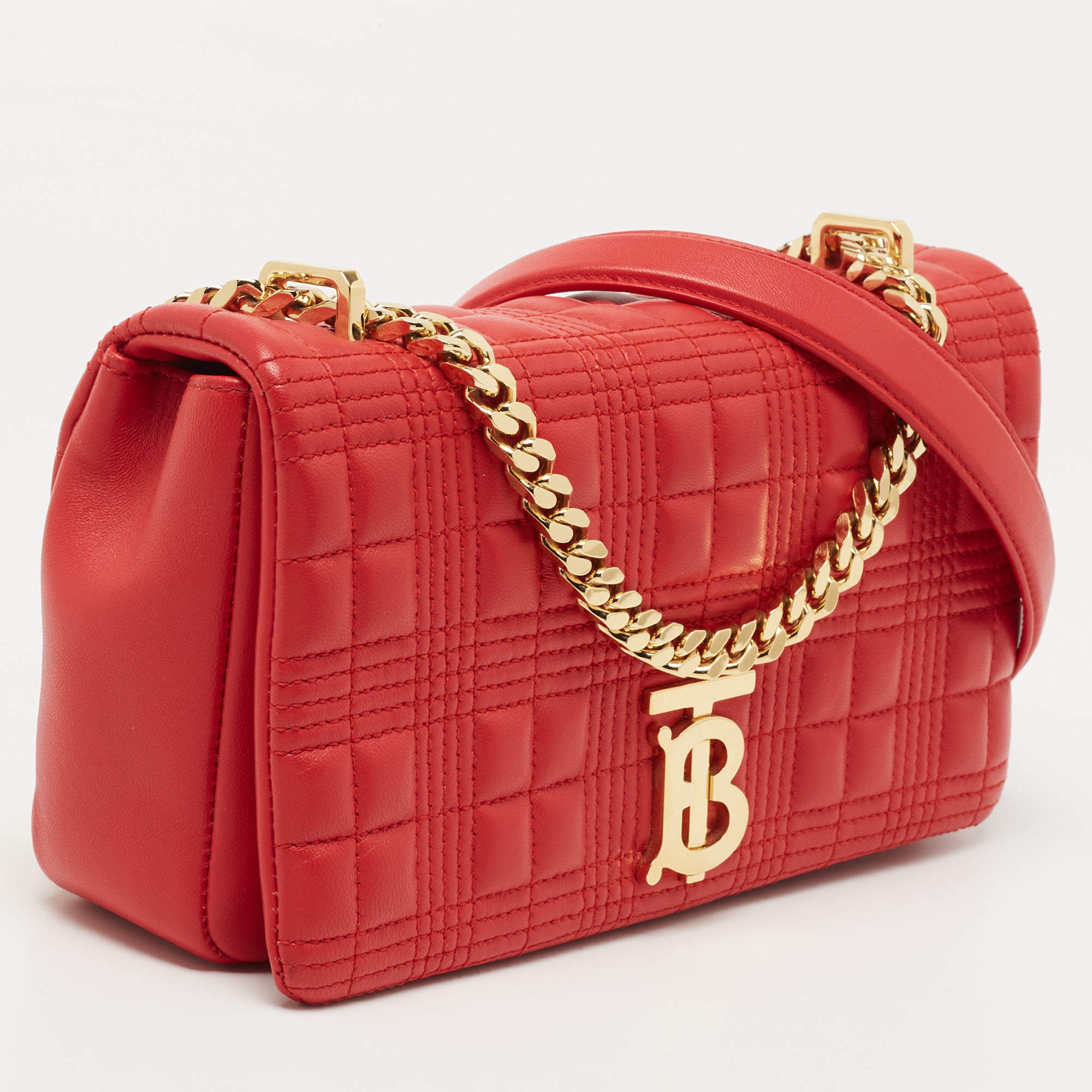 Lola leather handbag Burberry Red in Leather - 24552992