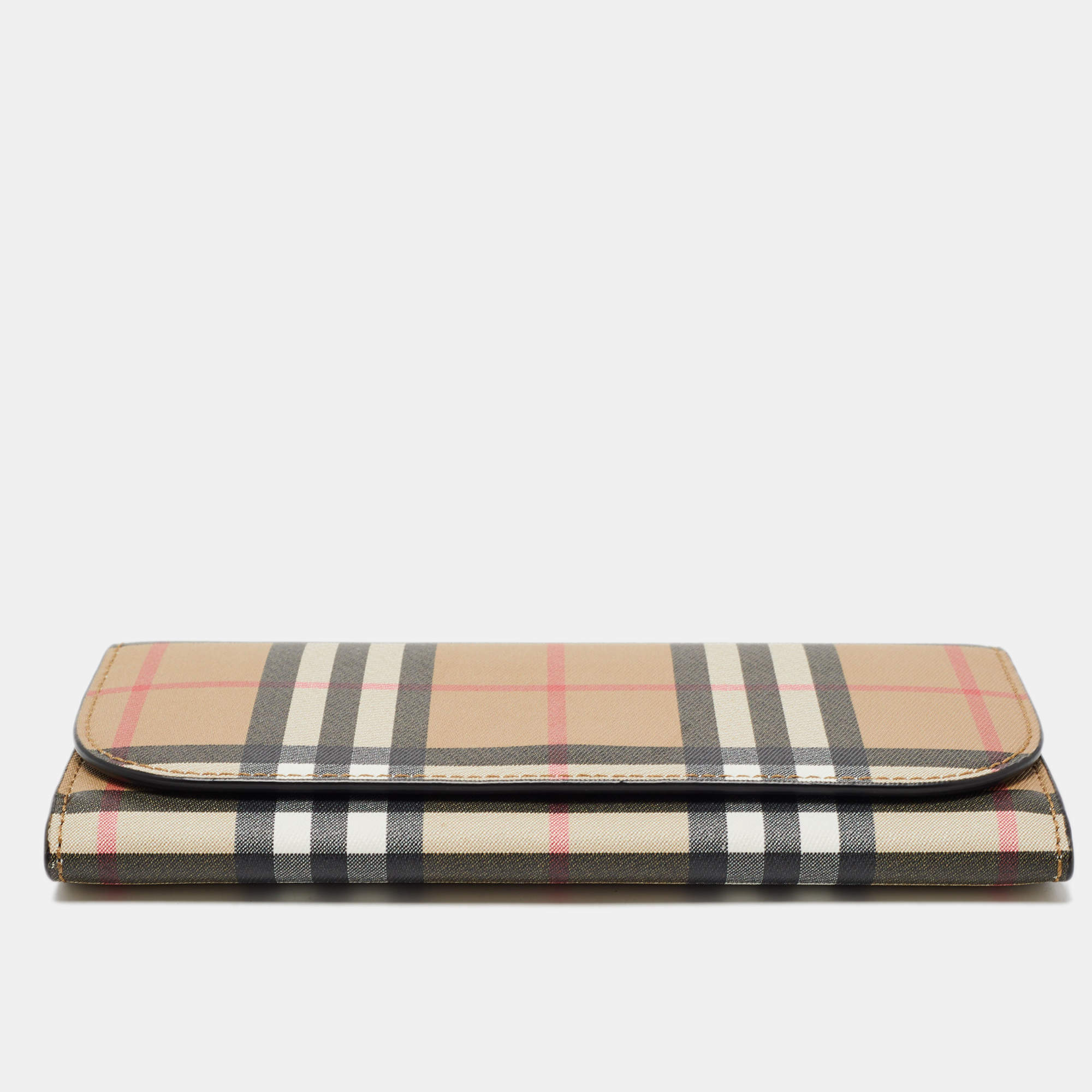 Burberry Beige E-Canvas Icon Stripe Ellerby Continental Wallet – BlackSkinny