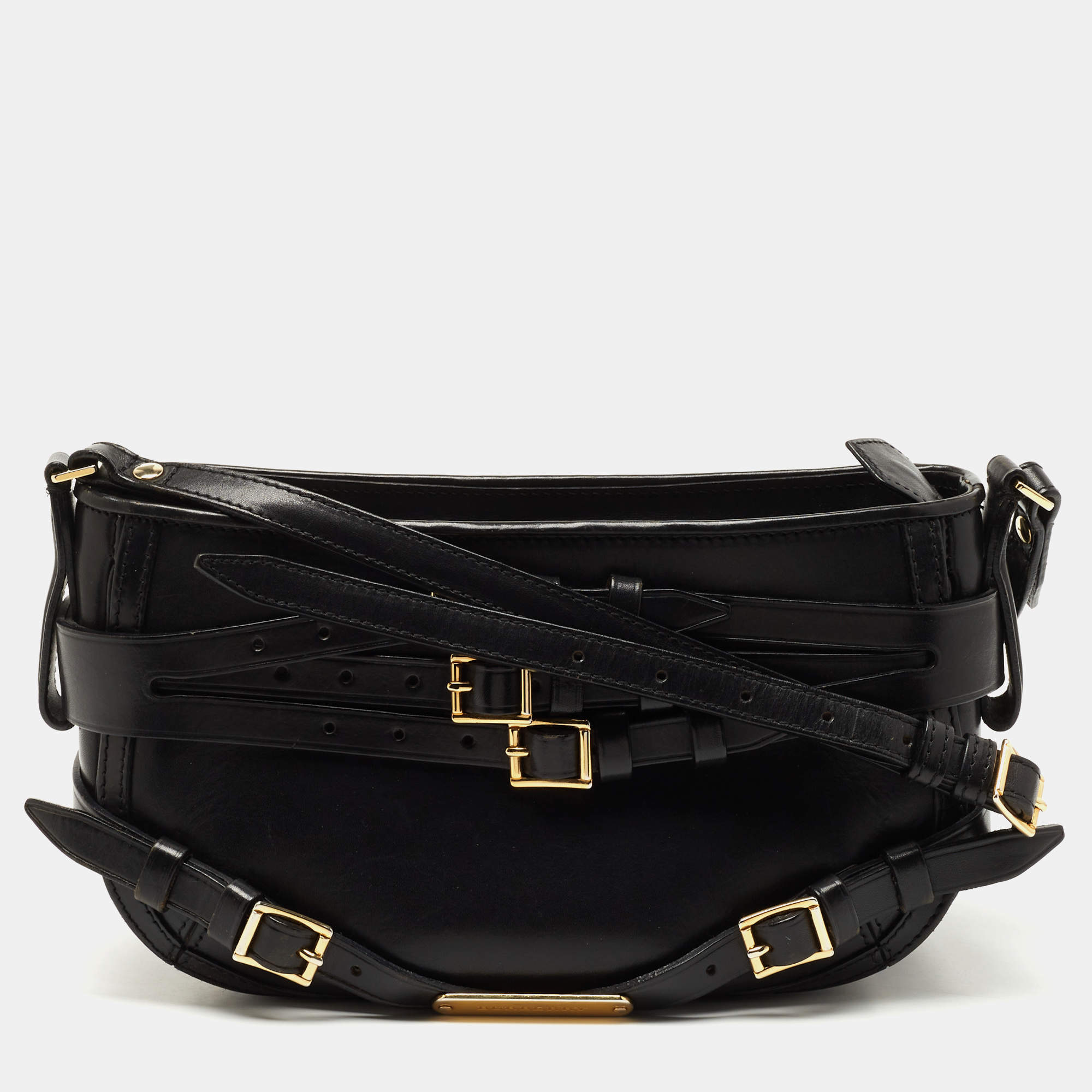 Burberry Black Leather Dutton Crossbody Bag Burberry The Luxury Closet