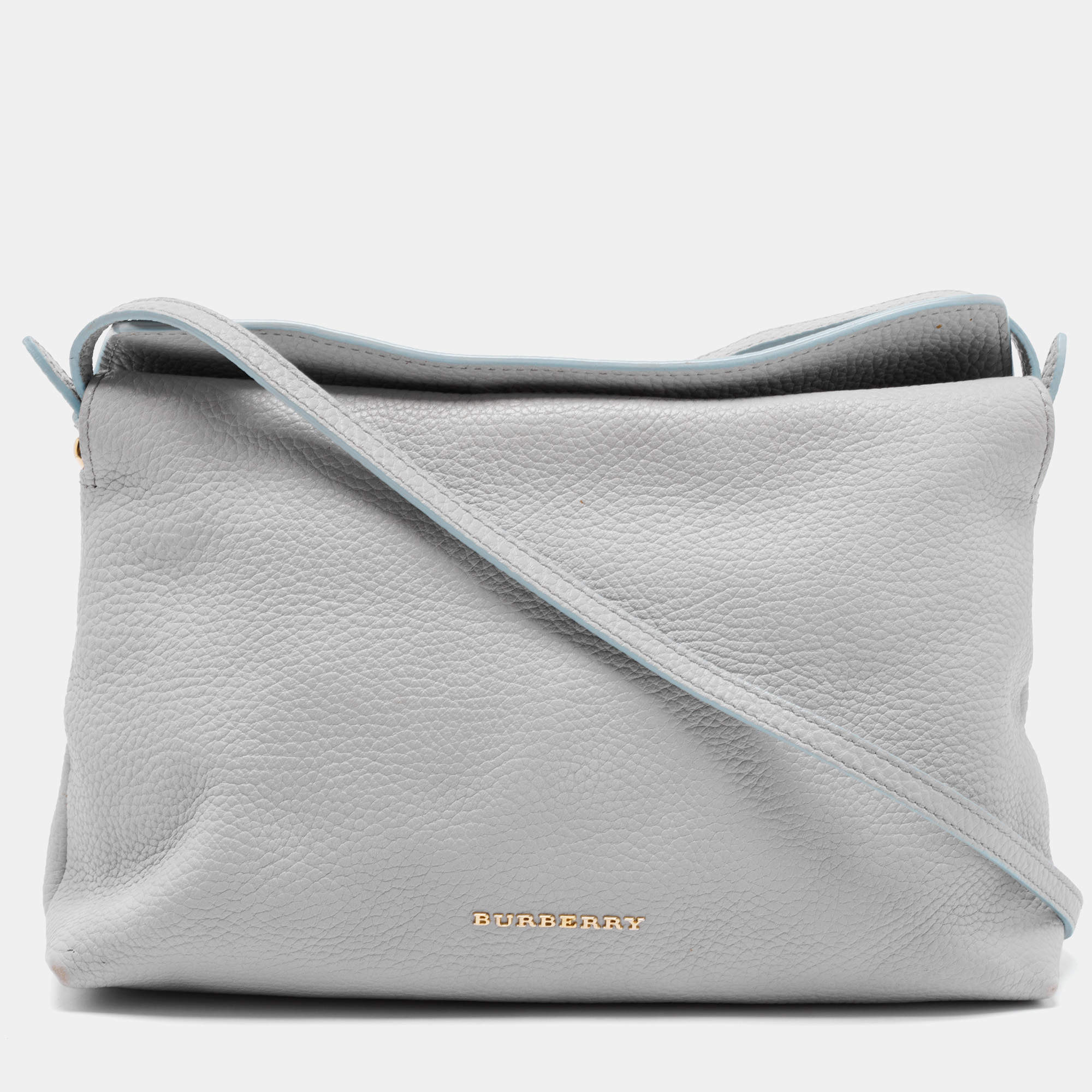 Burberry Light Blue Leather Leah Crossbody Bag Burberry | TLC