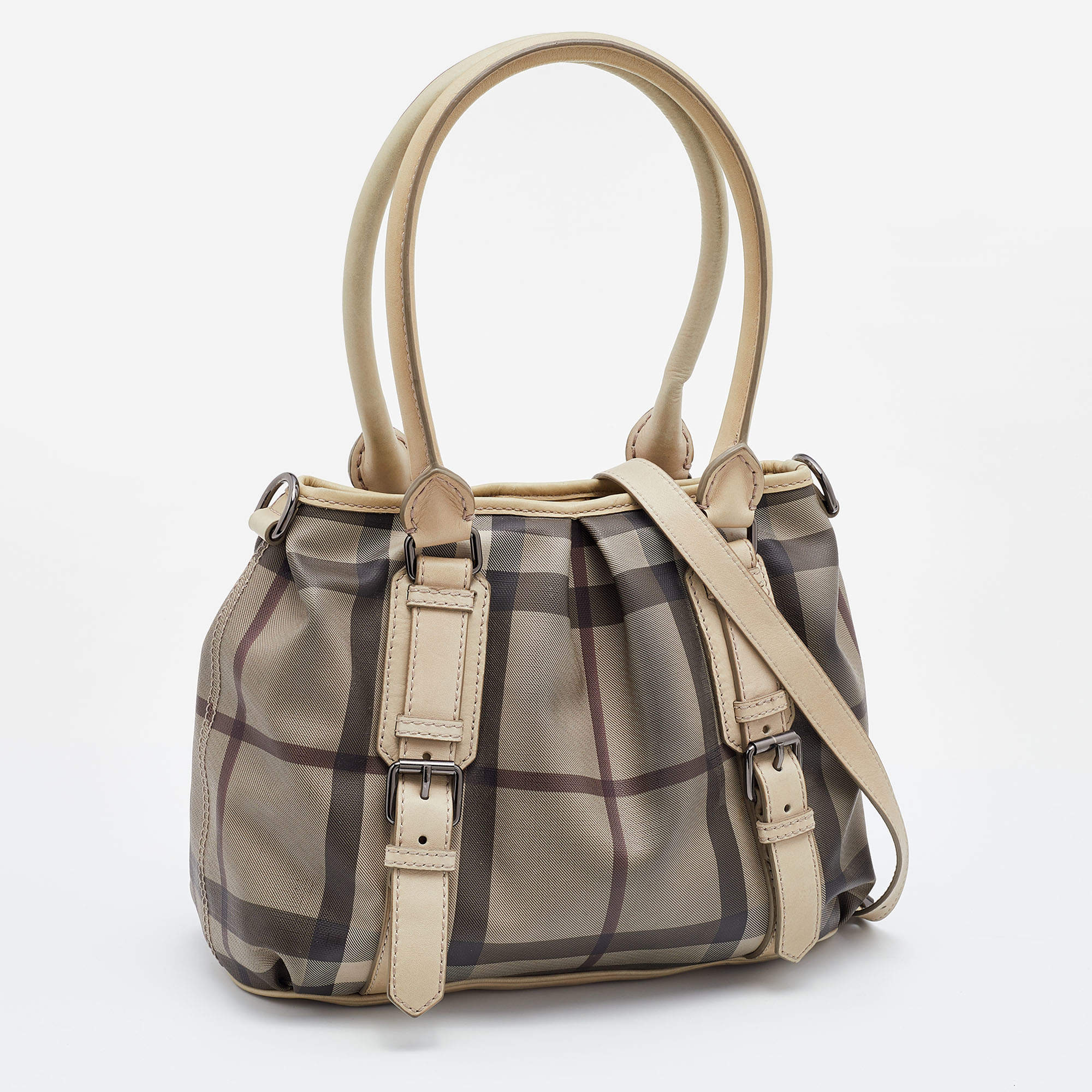 Burberry Beige Smoke Check PVC and Leather Northfield Tote Burberry | TLC