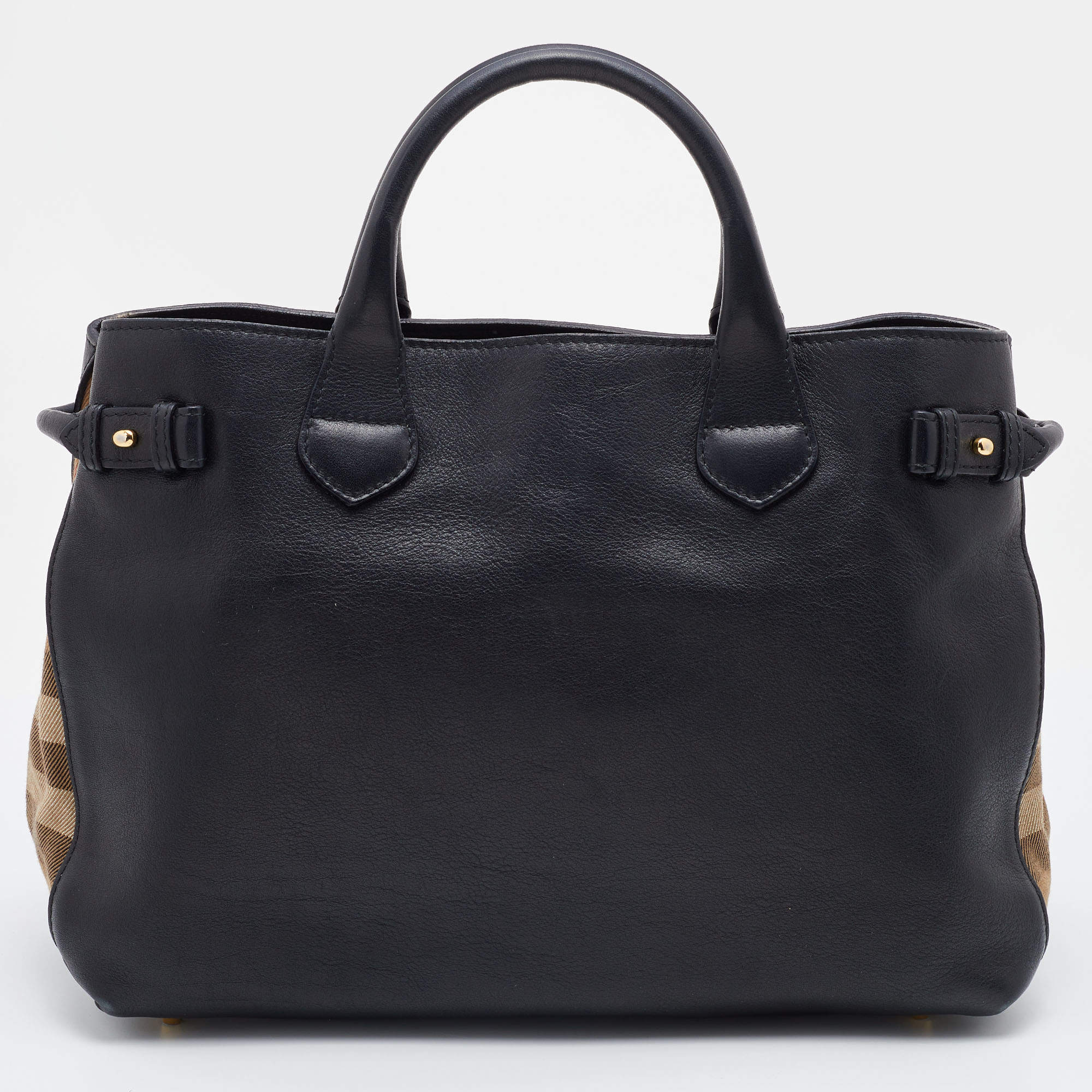 Burberry - Black Leather Medium Banner Tote