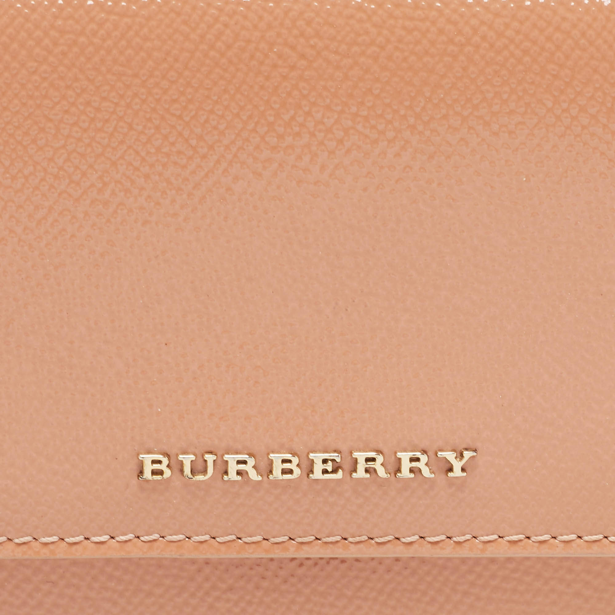 Burberry Coral Patent Leather Flap Continental Wallet - ShopStyle