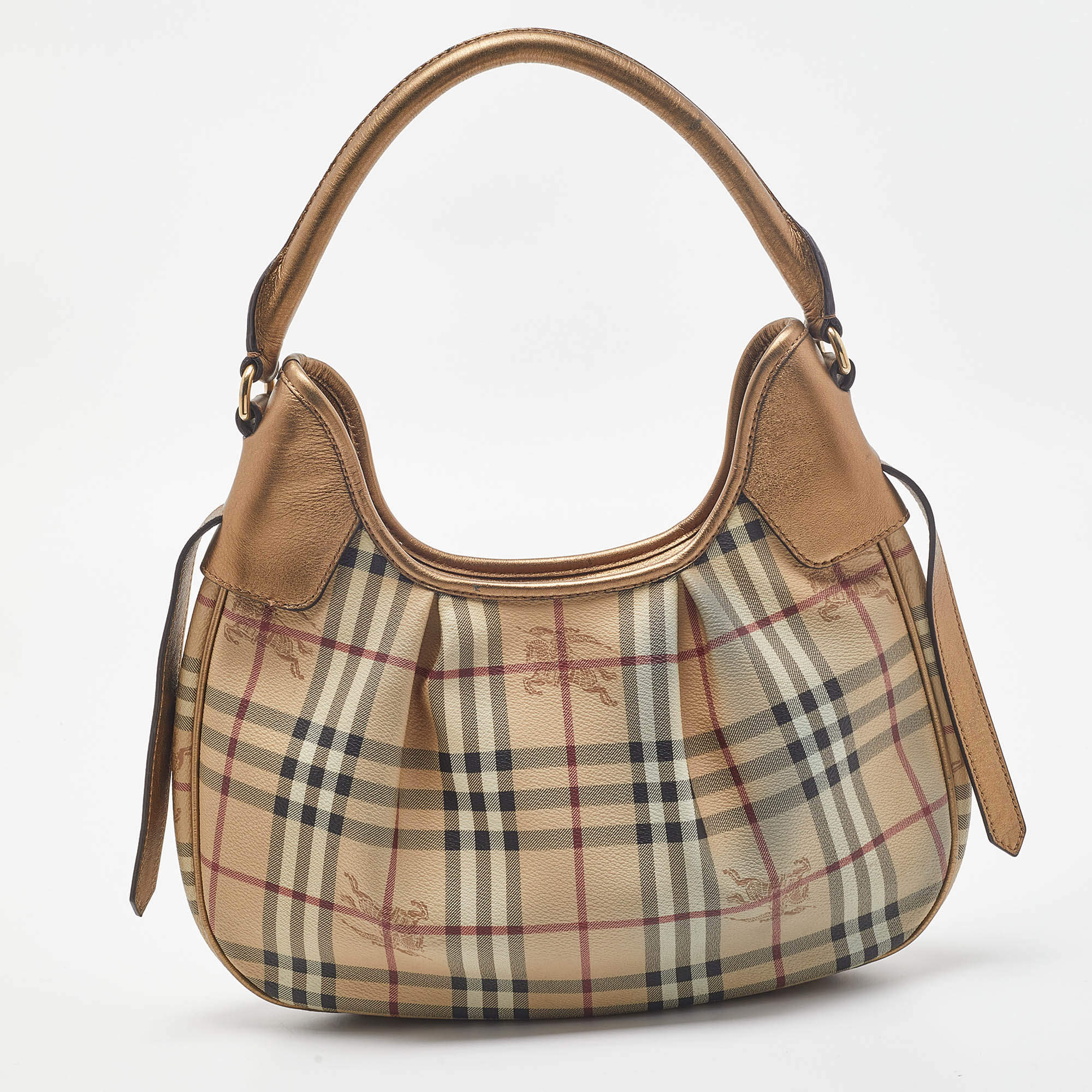 Burberry Brown Haymarket Check Brooklyn Hobo Bag – The Closet