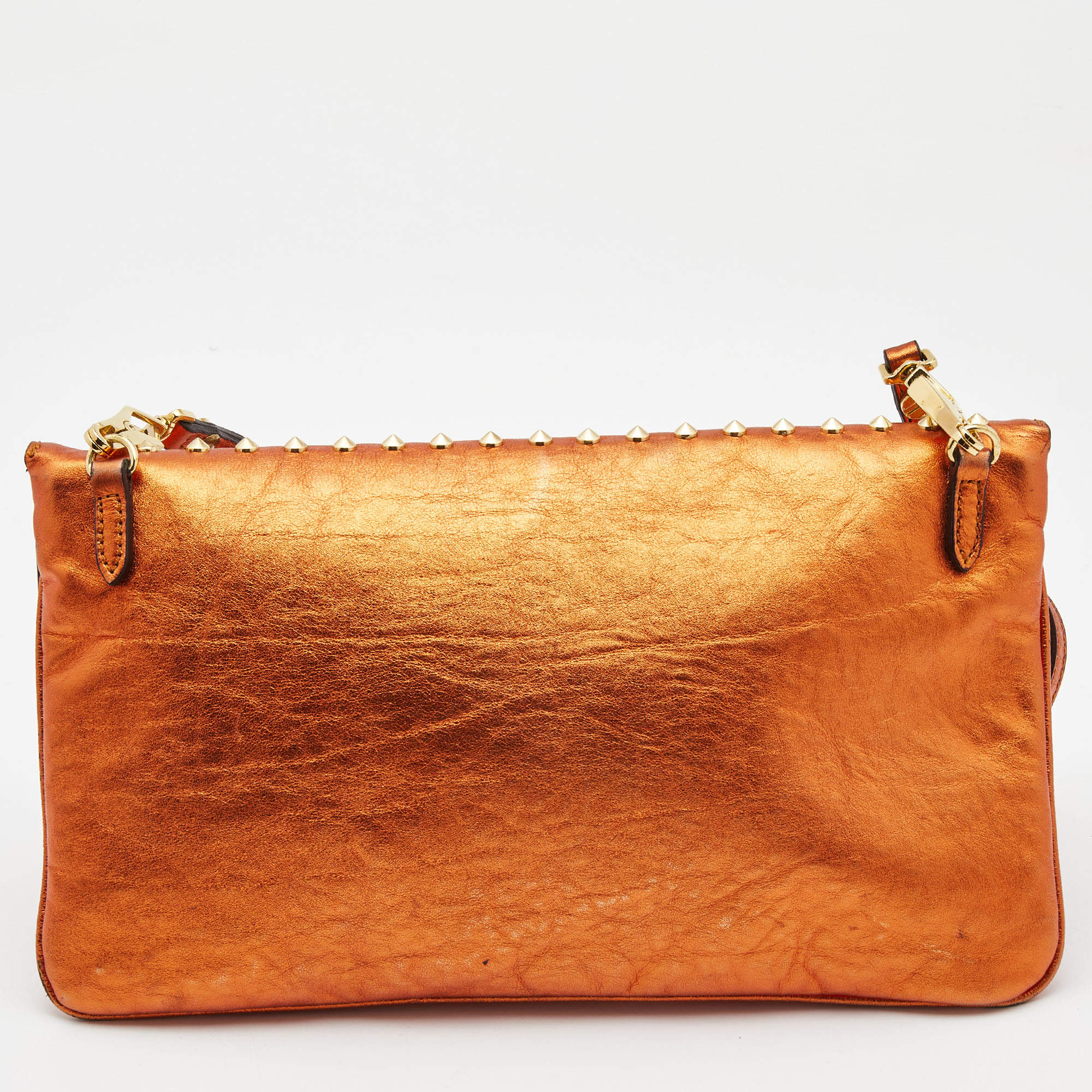 Burberry Mini Chain Tb Crossbody Bag in Orange