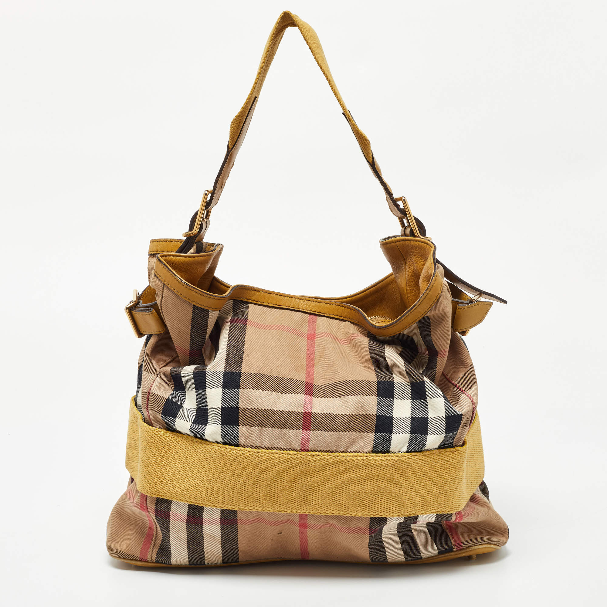 Burberry Beige Houe Check Canvas and Leather Aurelia Diaper Bag at 1stDibs