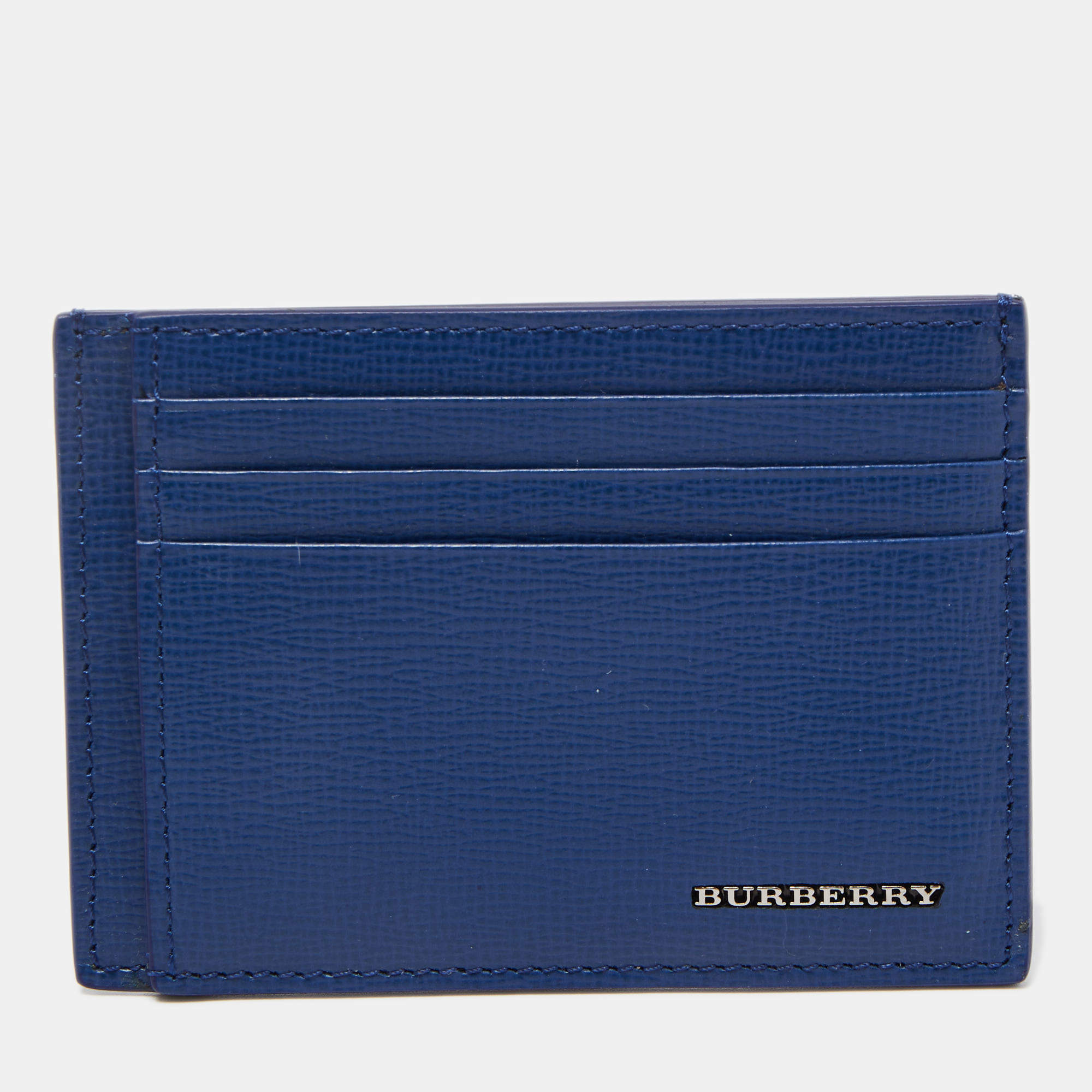 Burberry card holder store blue