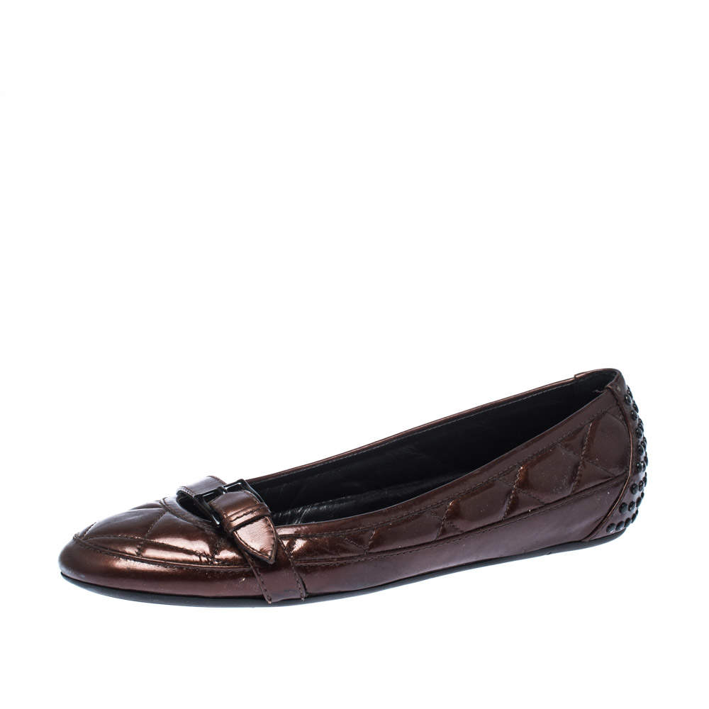 burberry patent flats