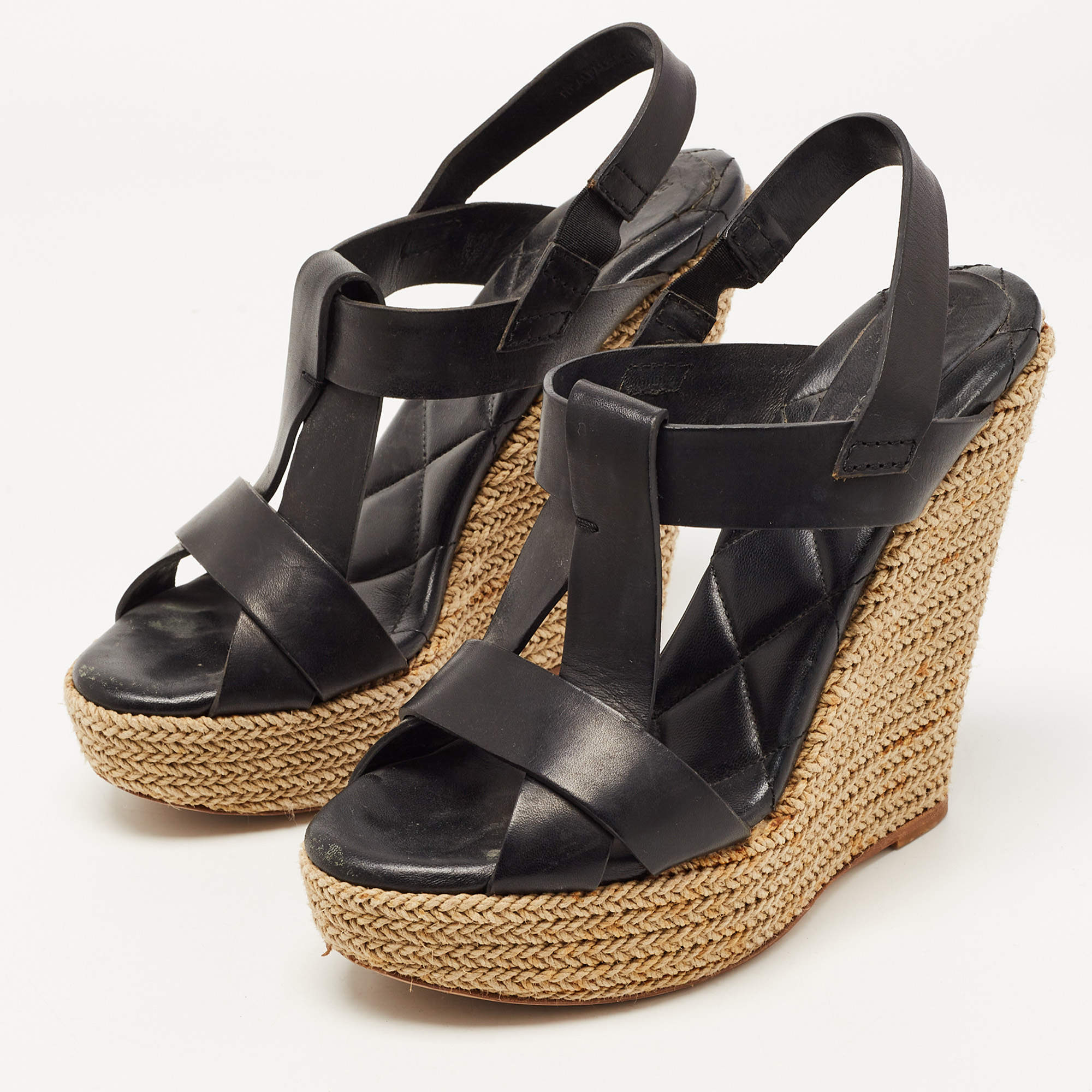 mackay embossed leather wedge