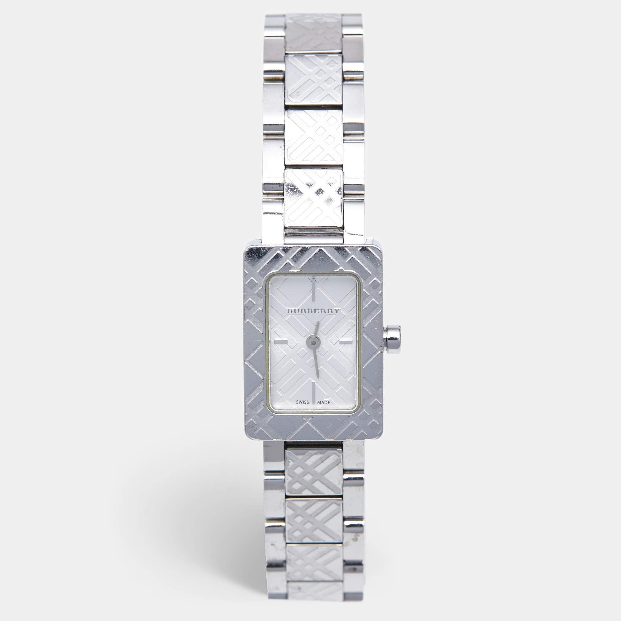 Burberry Silver Stainless Steel Heritage BU1170 Women's Wristwatch 19 mm