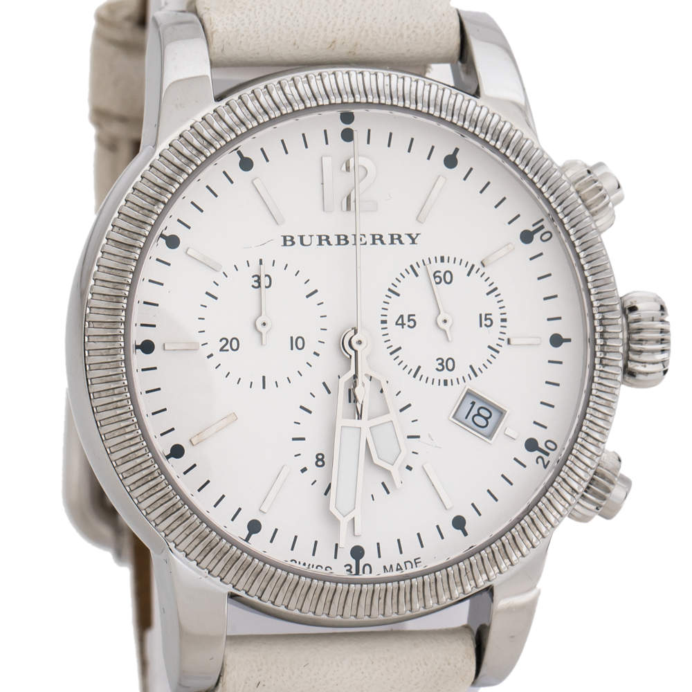 leather burberry watch women