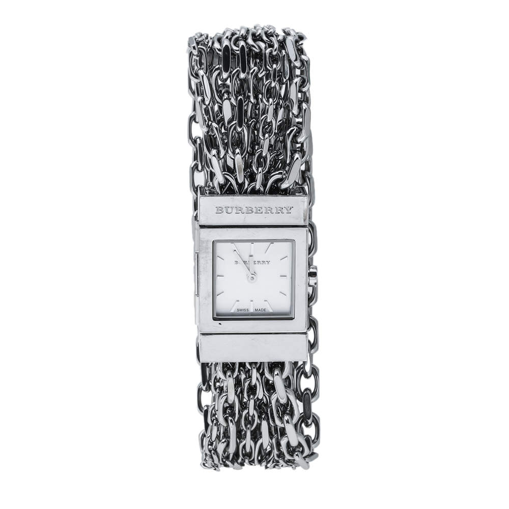 Pre Owned Burberry Stainless Steel BU5600 Multi-Chain Bracelet Women's Wristwatch 20 mm