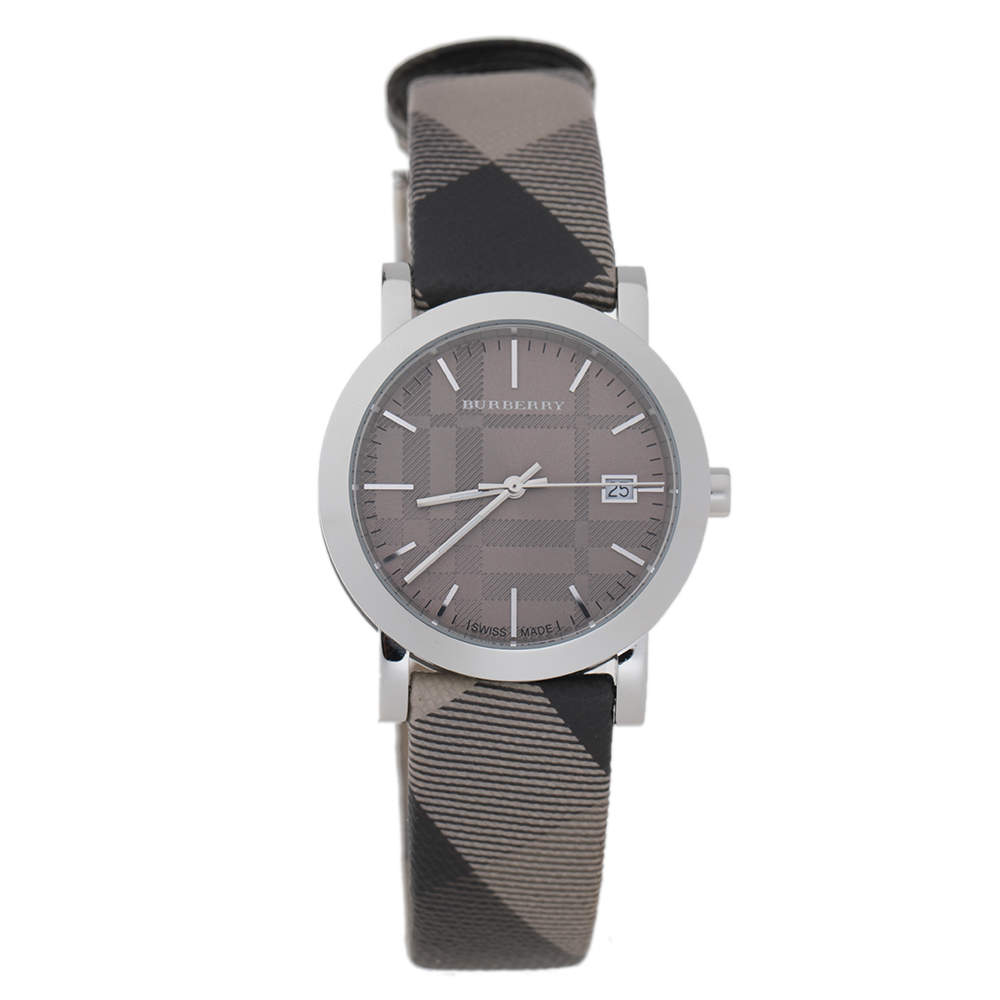 burberry watch grey