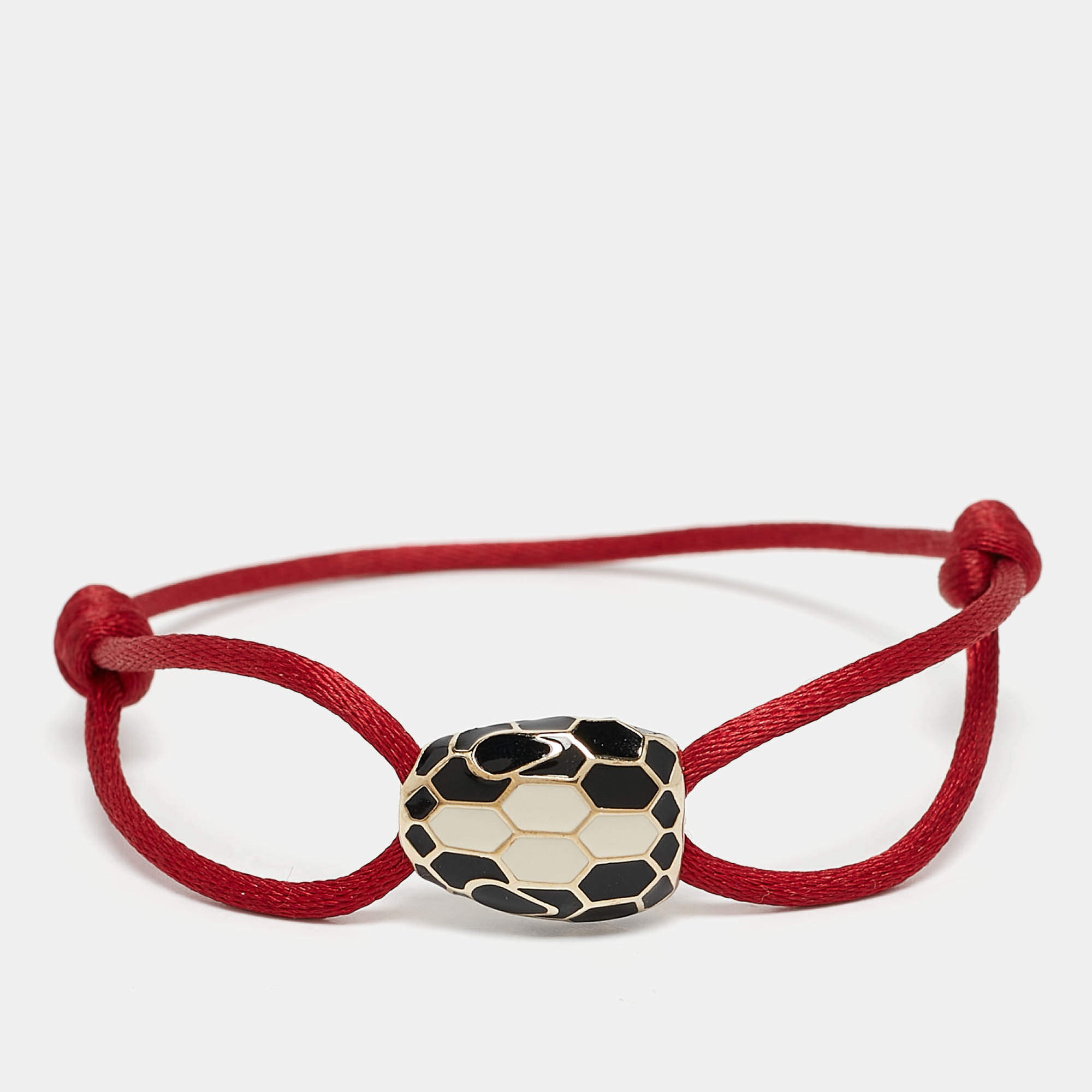 Bvlgari Serpenti Forever Enamel Gold Tone Cord Bracelet