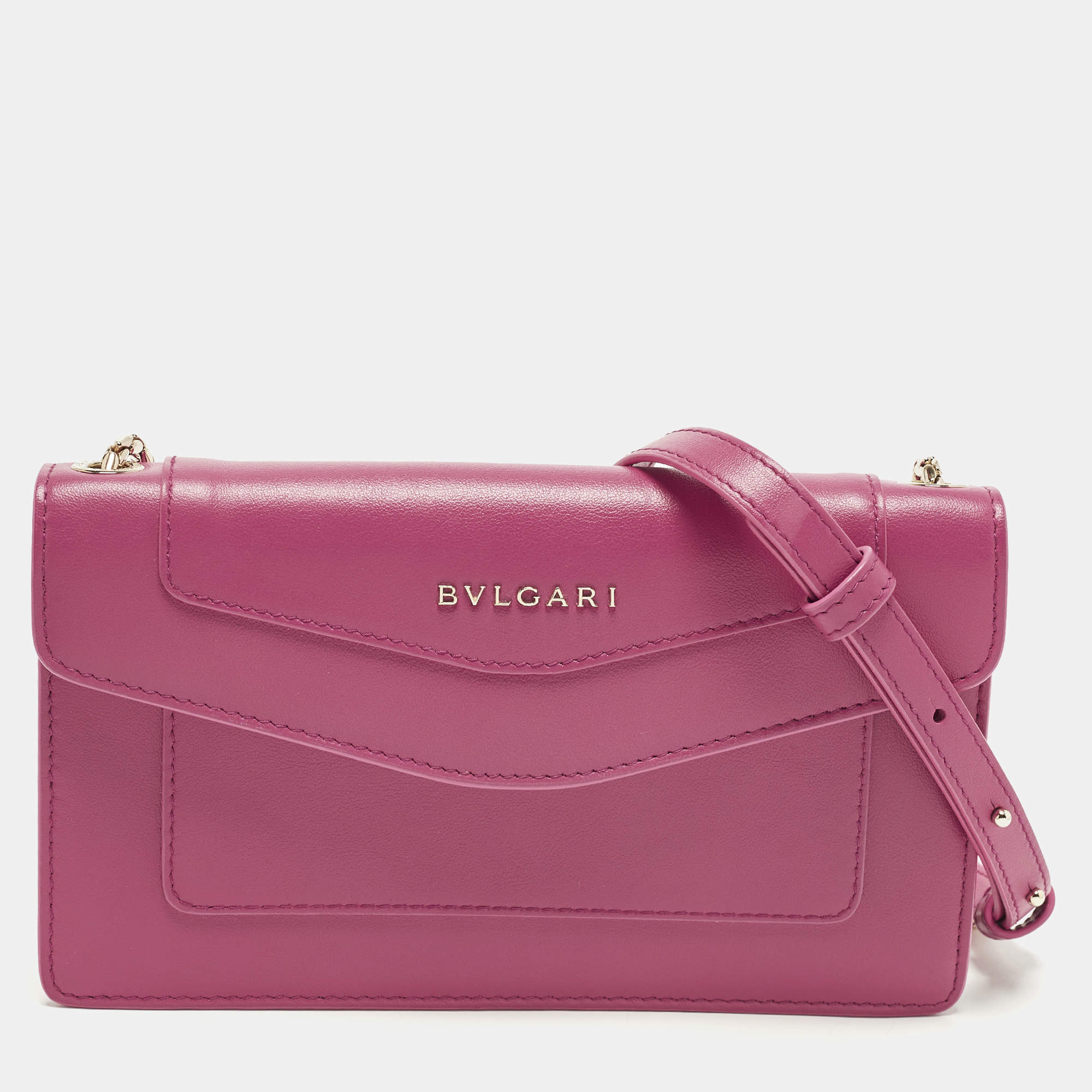 مملوكة مسبقًا Bvlgari Serpenti Pink Leather Crossbody Bag