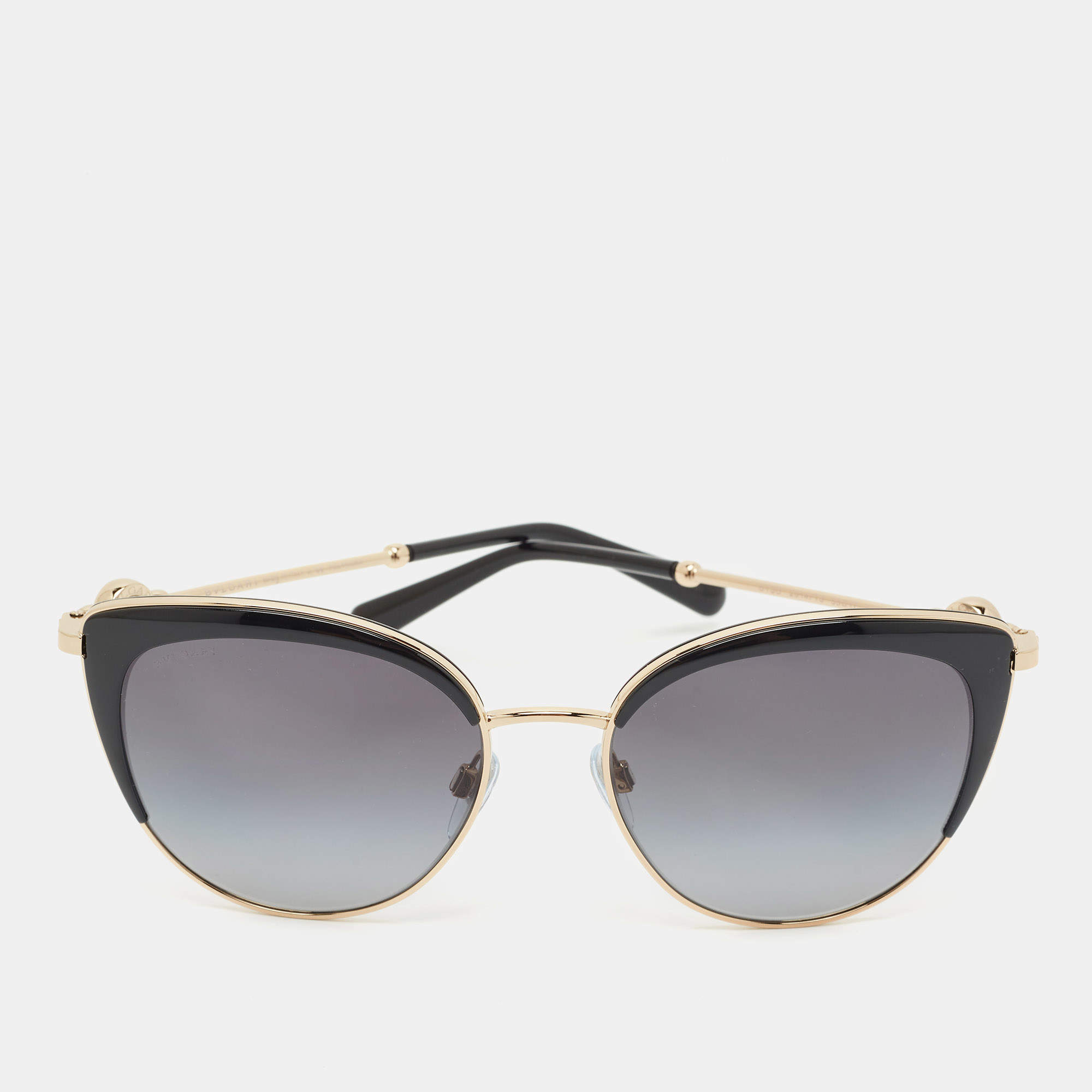 Bvlgari Black/Gold BV 6133 Cat Eye Sunglasses