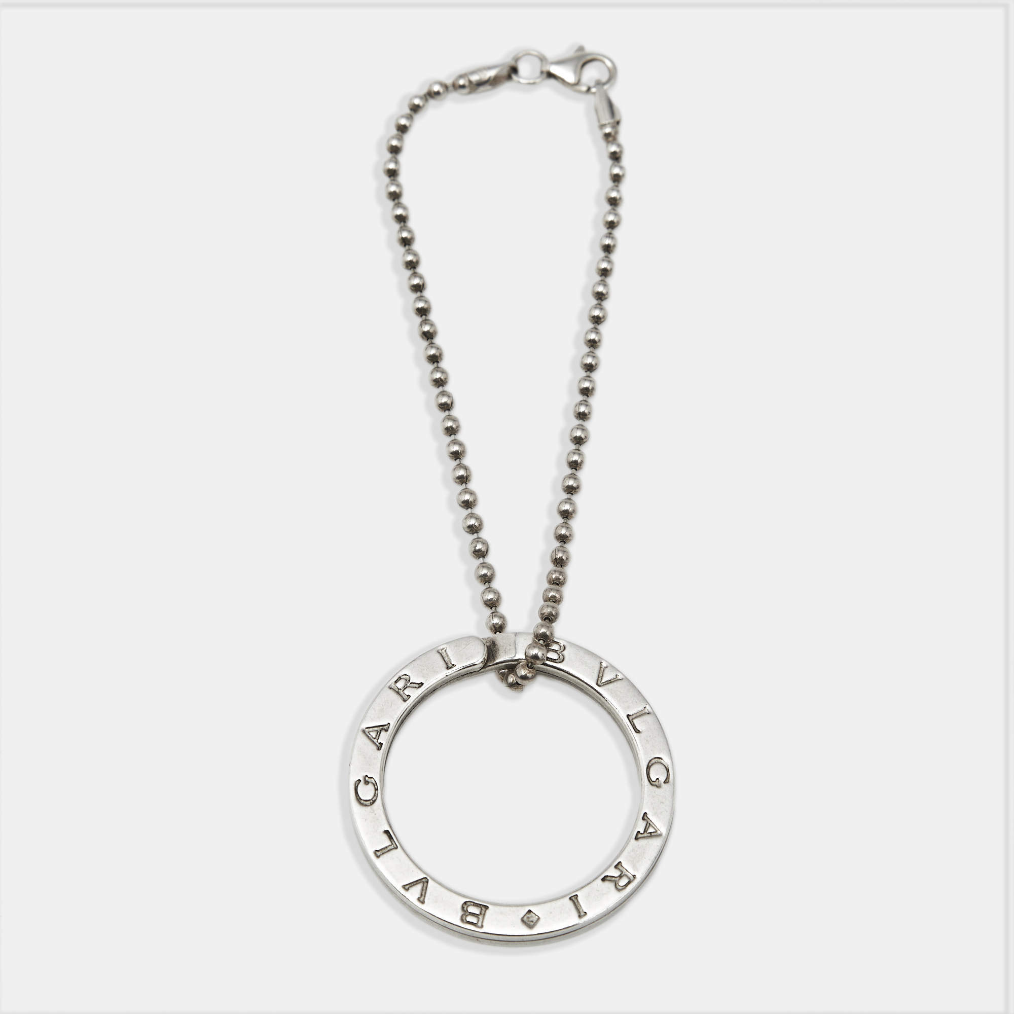 Pre Owned Bvlgari Bvlgari Silver 925 Keyring