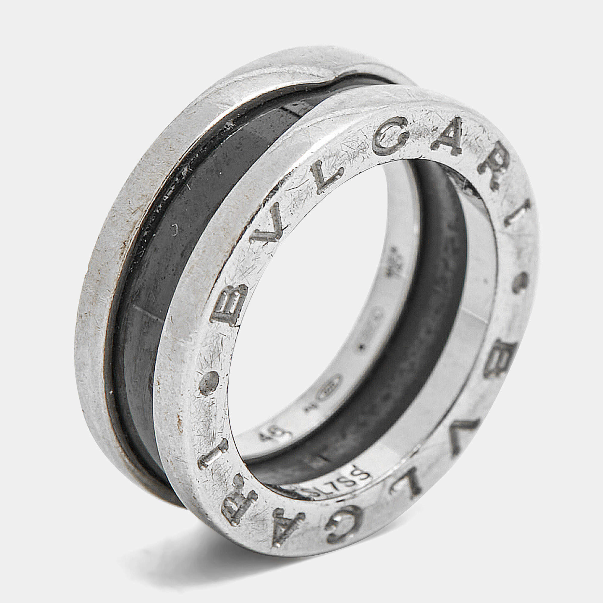 مملوكة مسبقًا خاتم بلغاري سيف ذا تشيلدرن سيراميك فضة إسترلينية مقاس 46