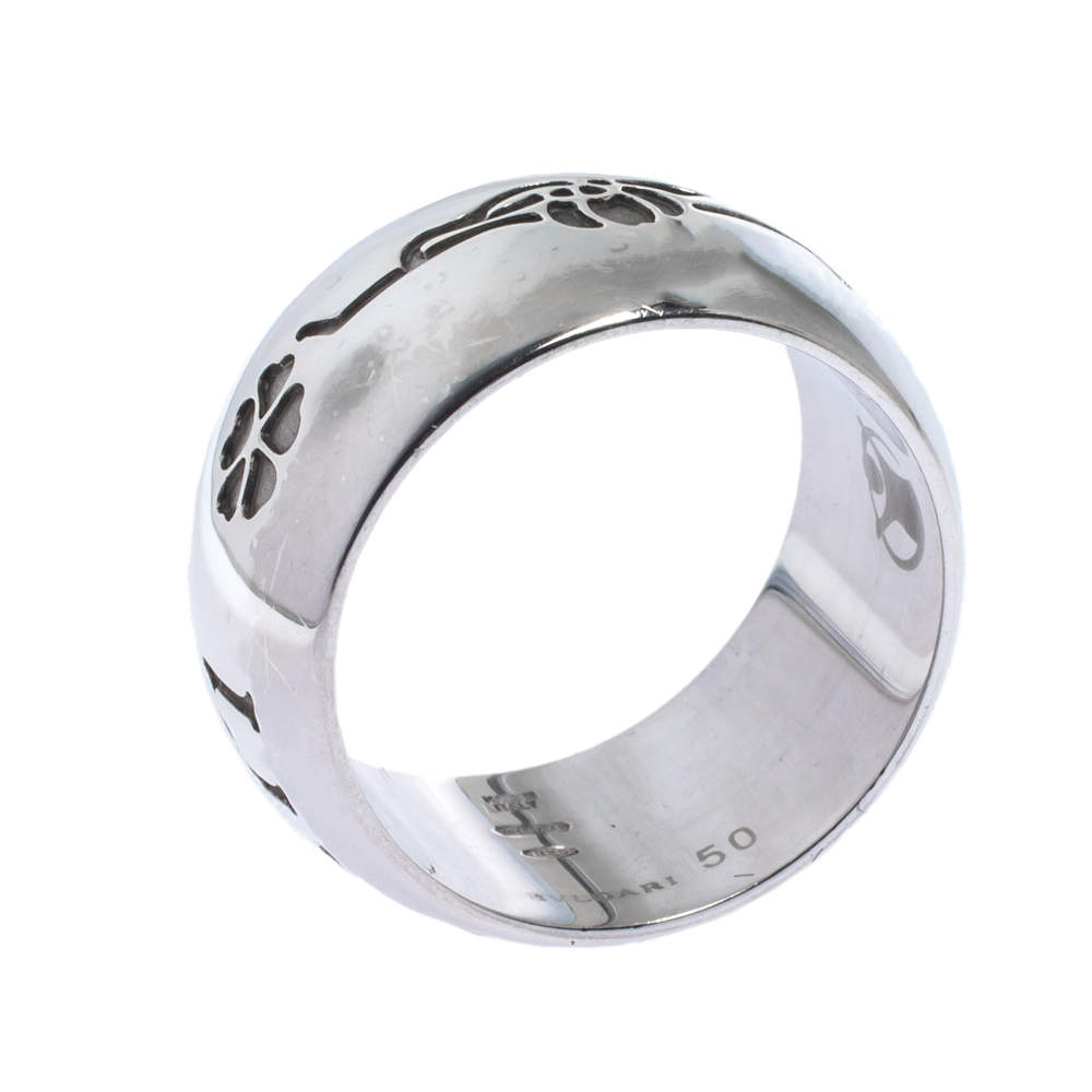 Bvlgari Save The Children Silver Band Ring Size 50