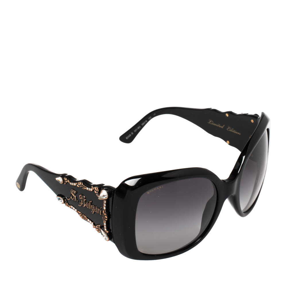Bvlgari Black Gradient Limited Edition 8048-B Oversized Sunglasses