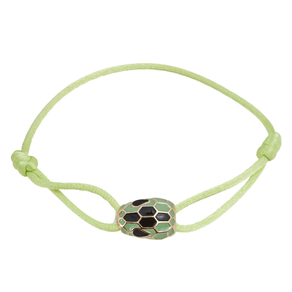 Bvlgari Serpenti Forever Mint Green Adjustable Cord Bracelet 