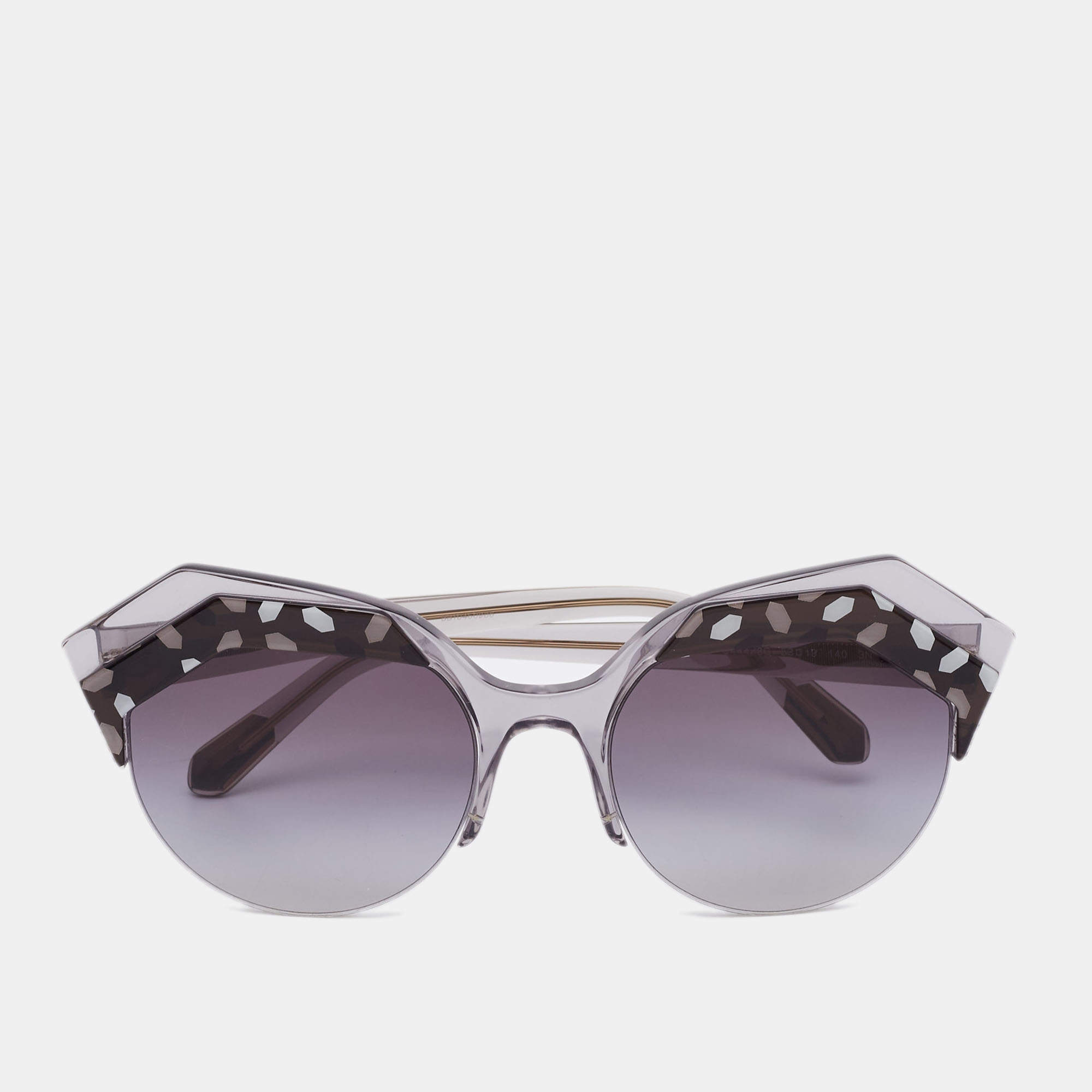 Bvlgari Grey/Black Gradient 8203 Serpenteyes Cat Eye Sunglasses