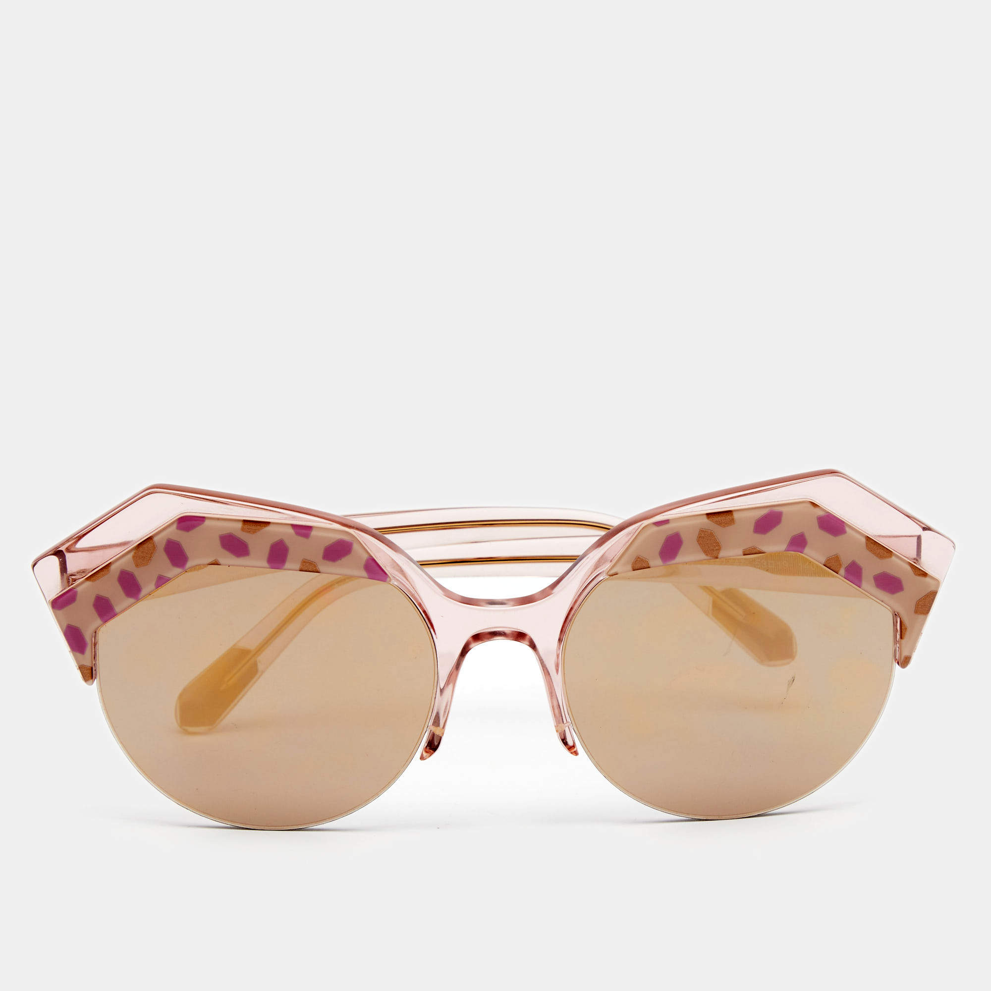 Bvlgari Pink/Rose Gold Mirrored 8203 Serpenteyes Sunglasses