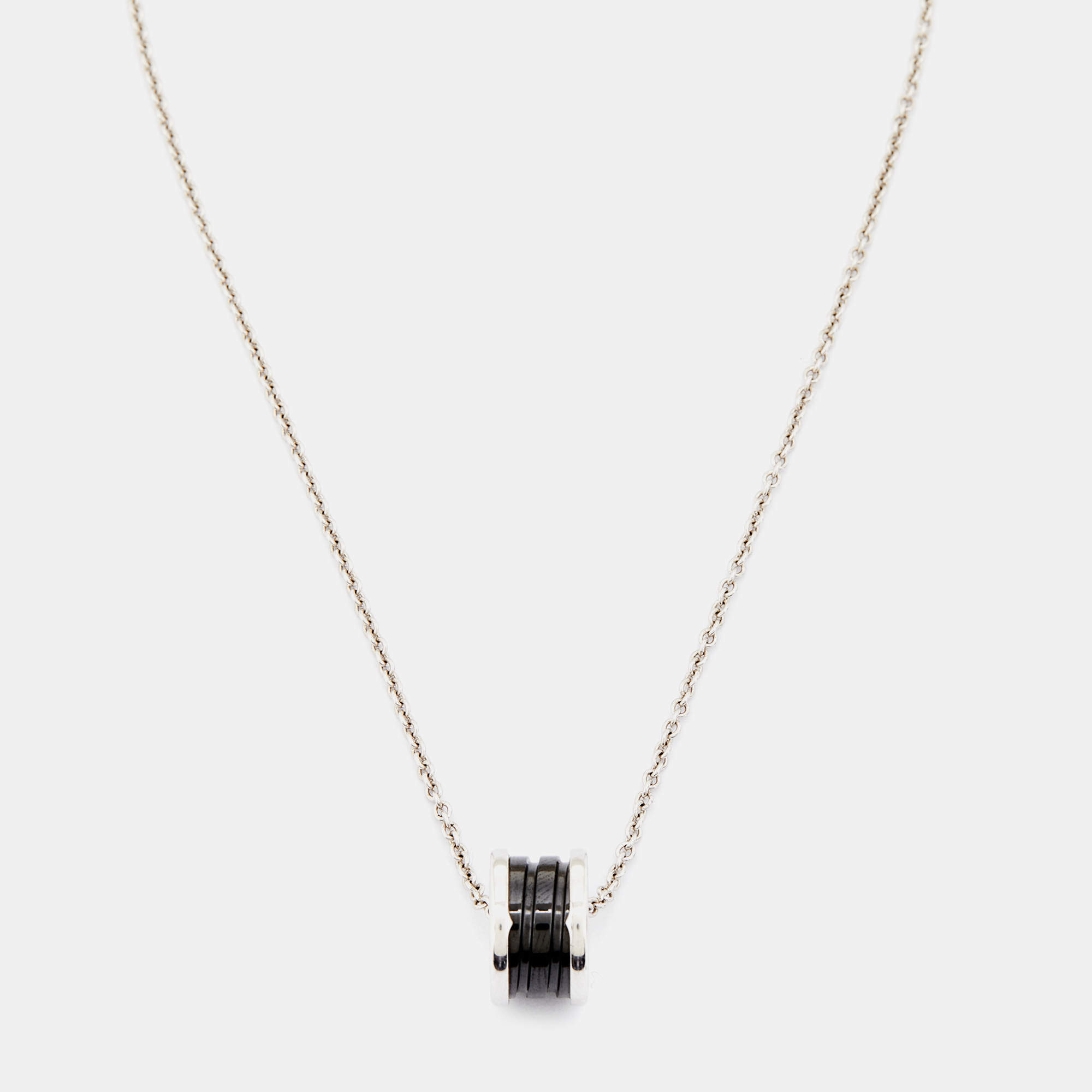 Bvlgari Save the Children Black Ceramic and Sterling Silver Pendant Necklace