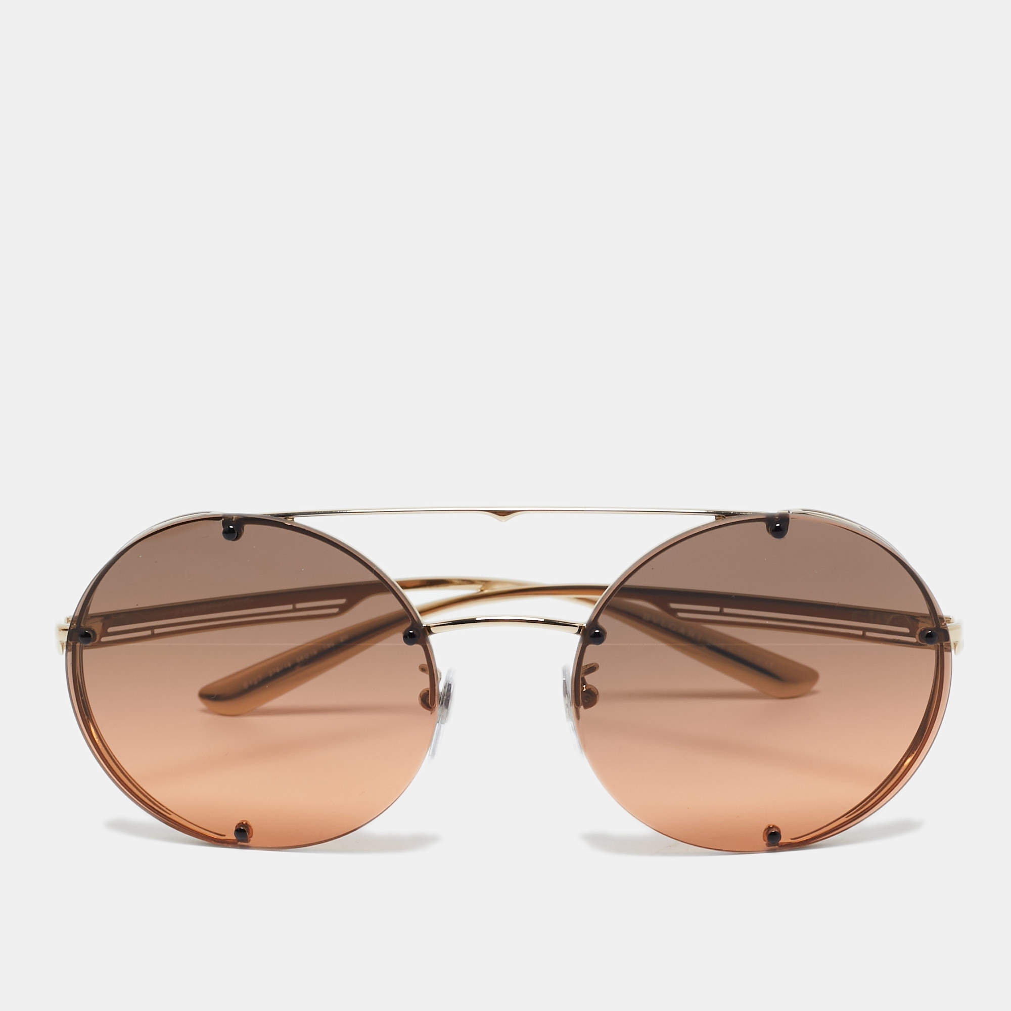 Bvlgari Brown 6127 Gradient  Round Sunglasses