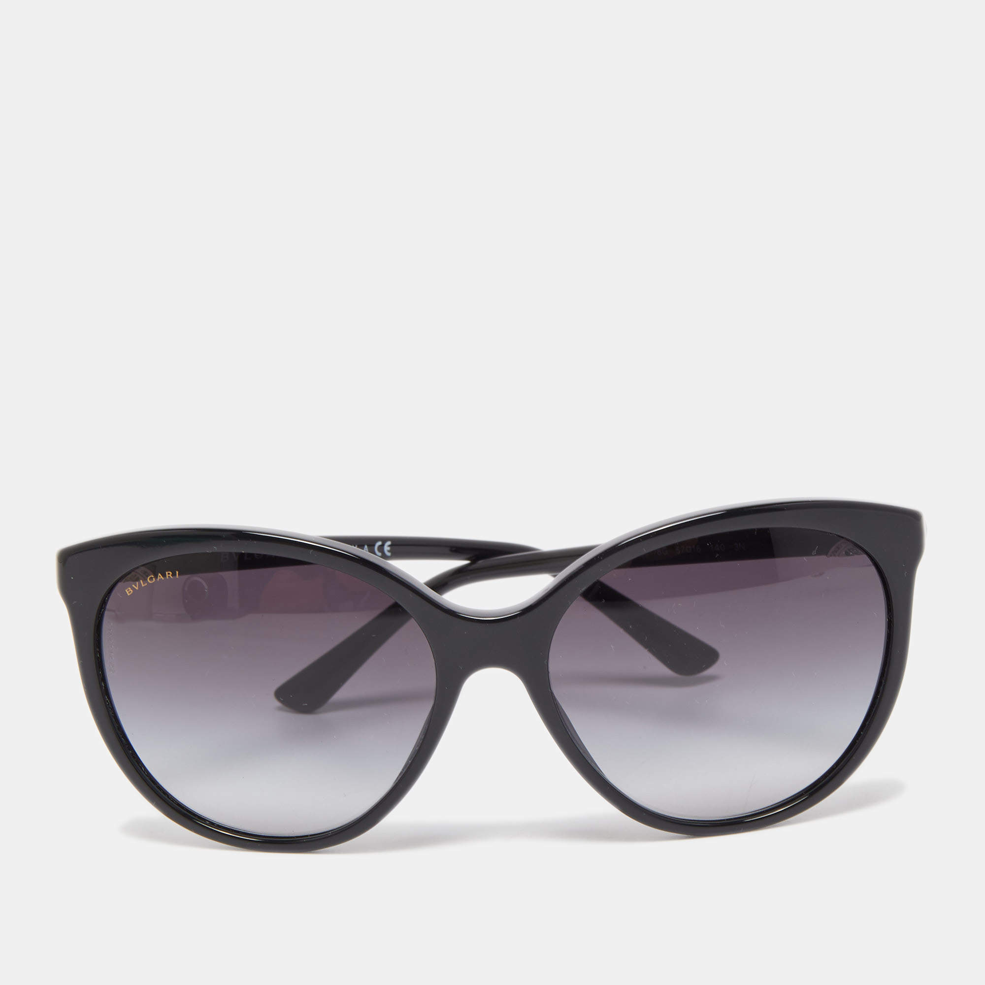 Bvlgari Black Crystals Embellished Cat Eye Sunglasses