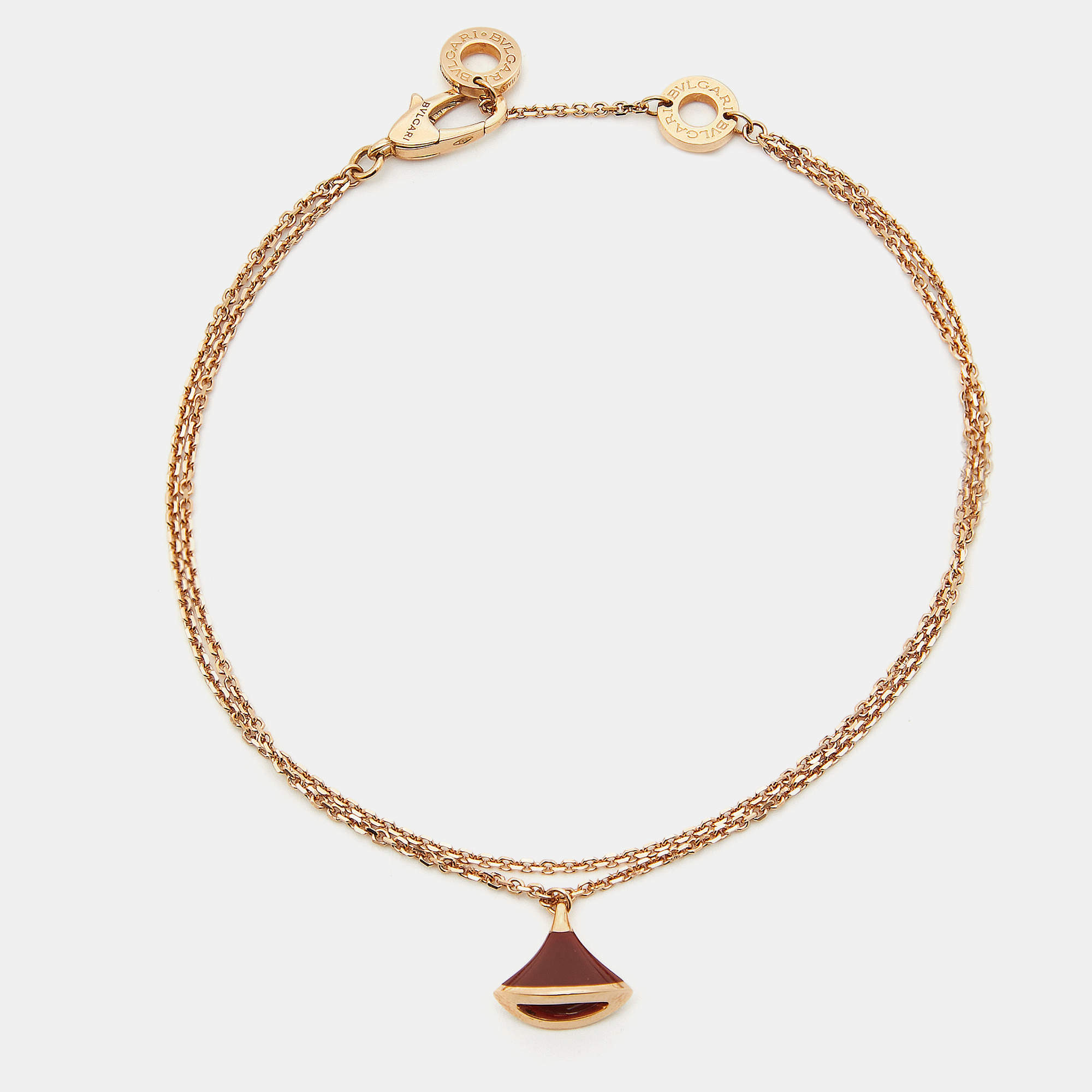 Bvlgari Divas' Dream  Carnelian 18k Rose Gold Bracelet M/L