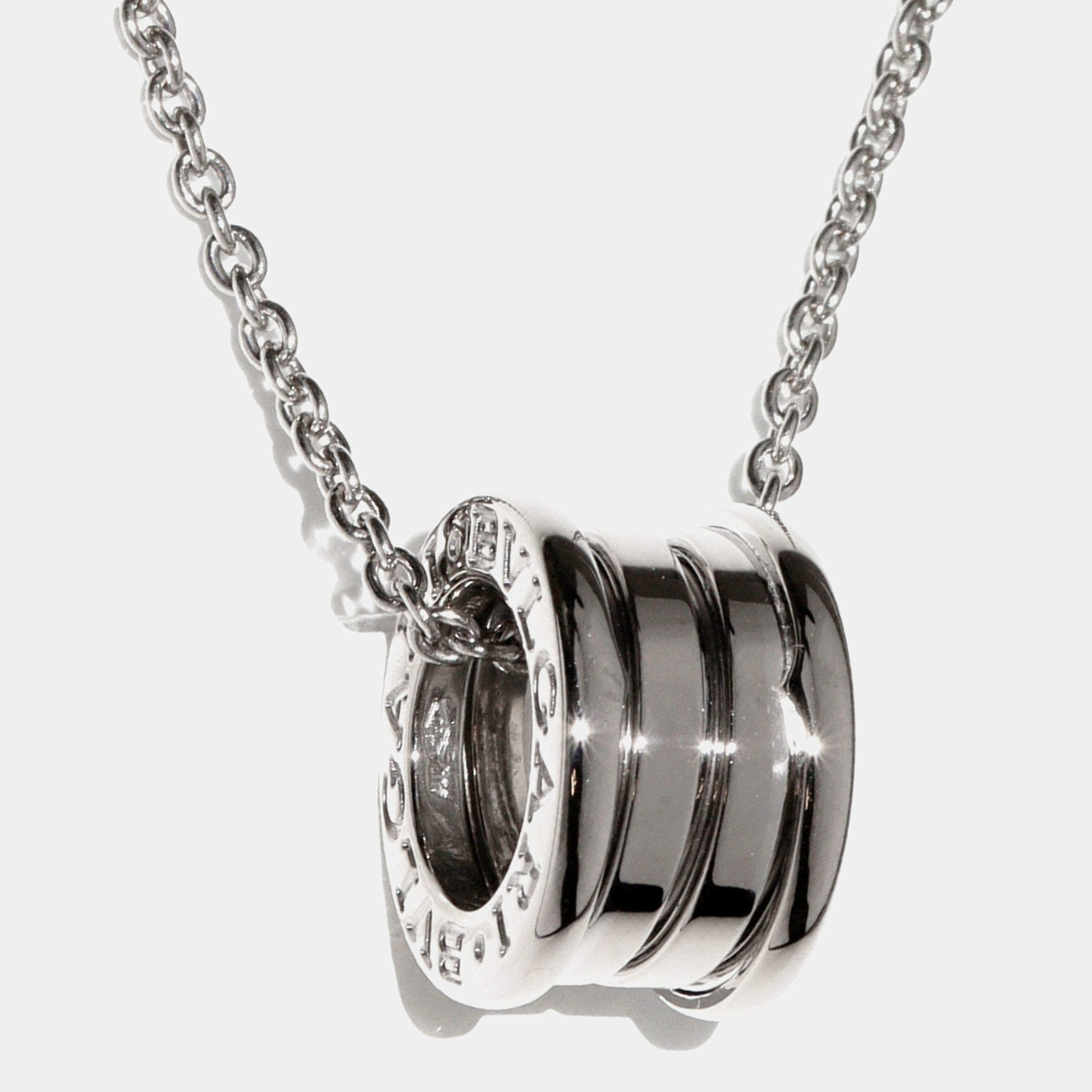 Bvlgari 18K White Gold B.zero1 Pendant Necklace