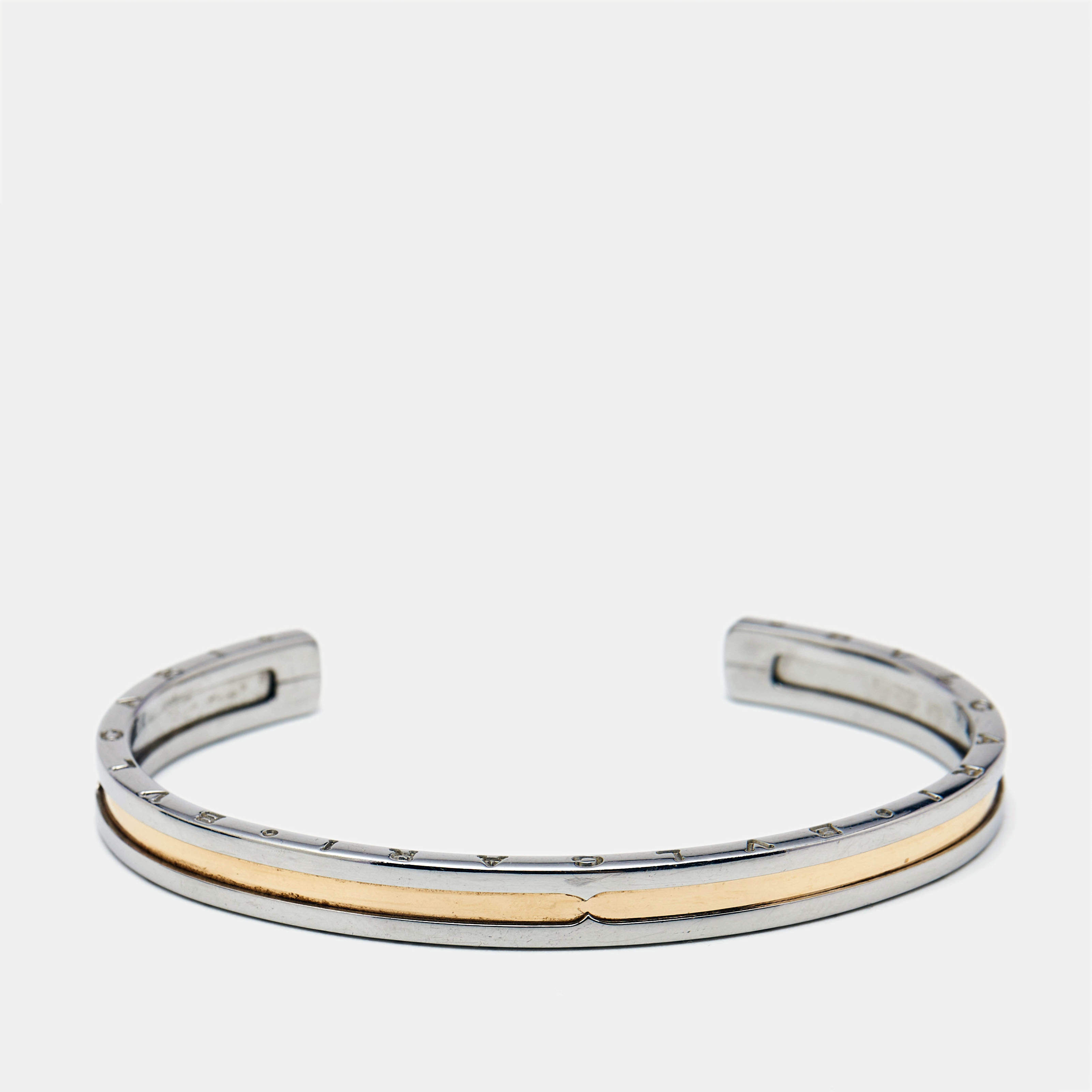 Bvlgari B.Zero1 18 Rose Gold Stainless Steel Open Cuff Bracelet SM